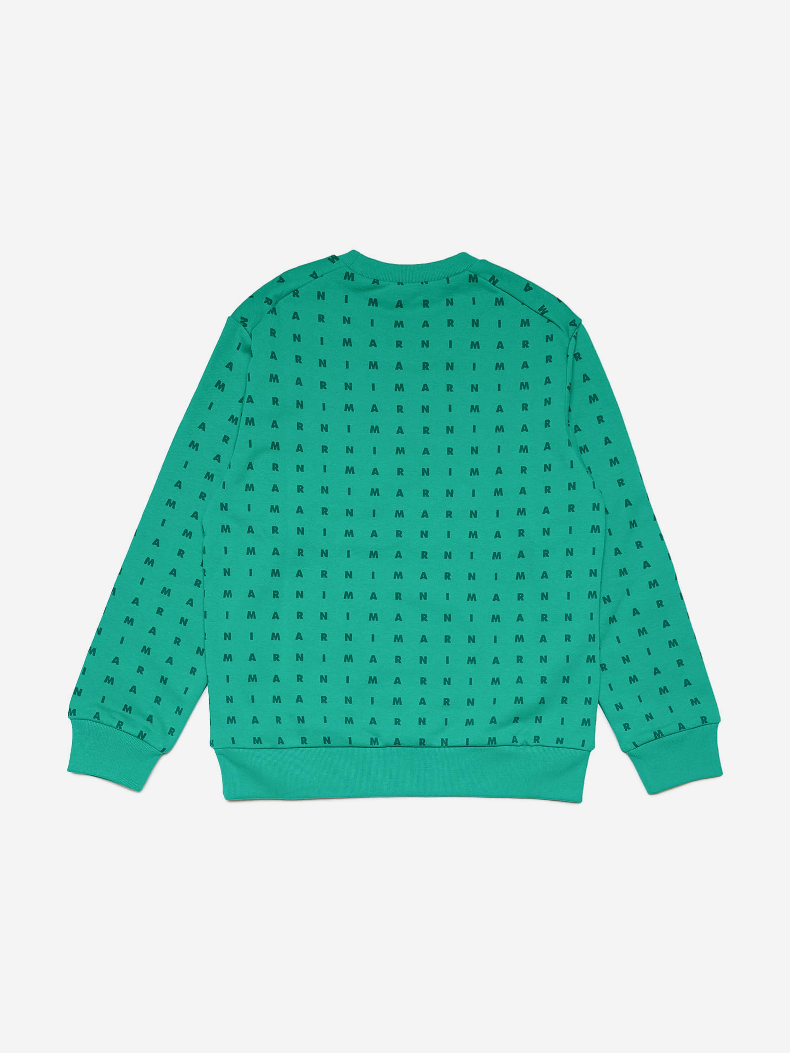 MARNI Kids Logo Sweatshirt in Green