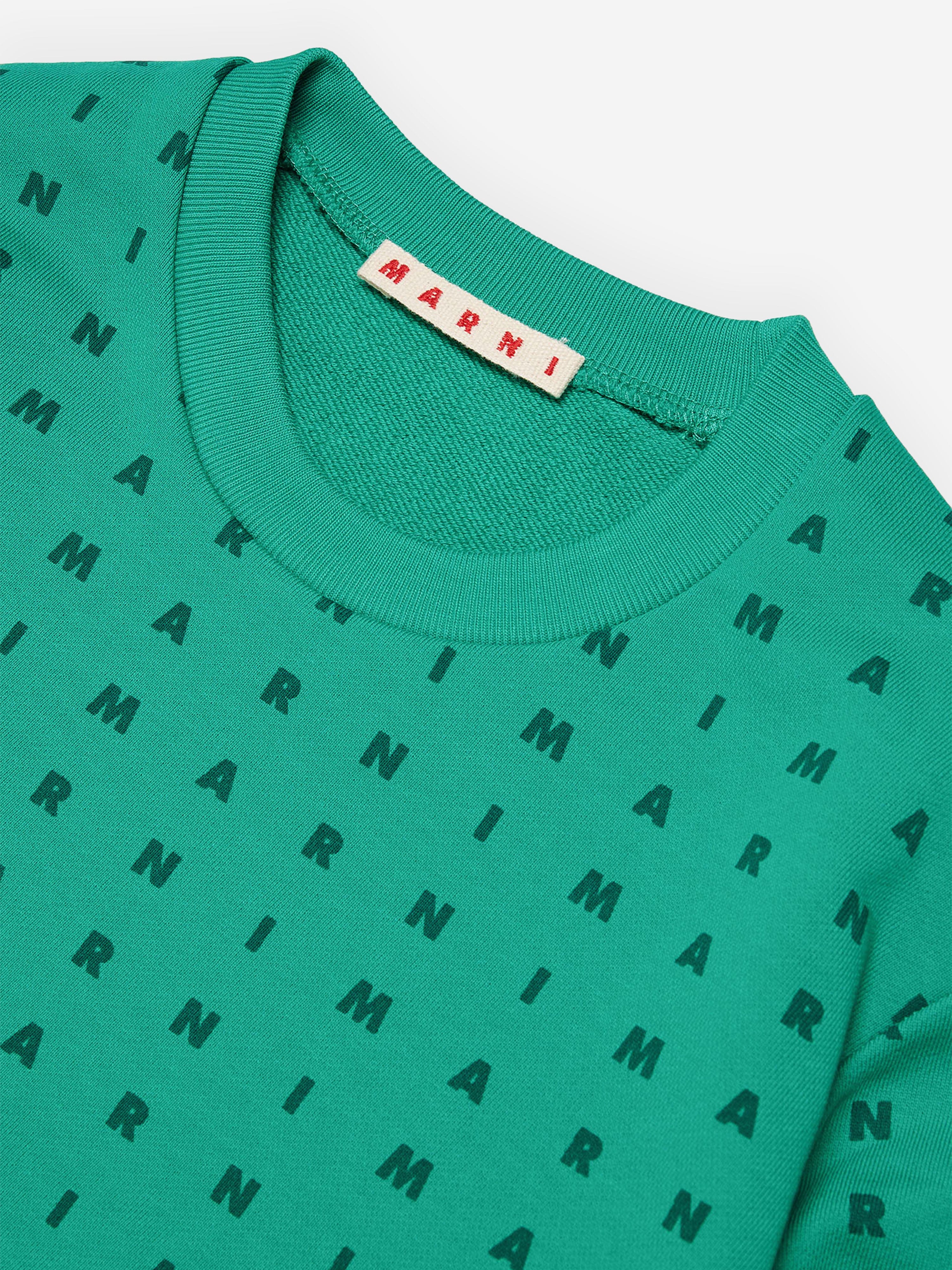 MARNI Kids Logo Sweatshirt in Green