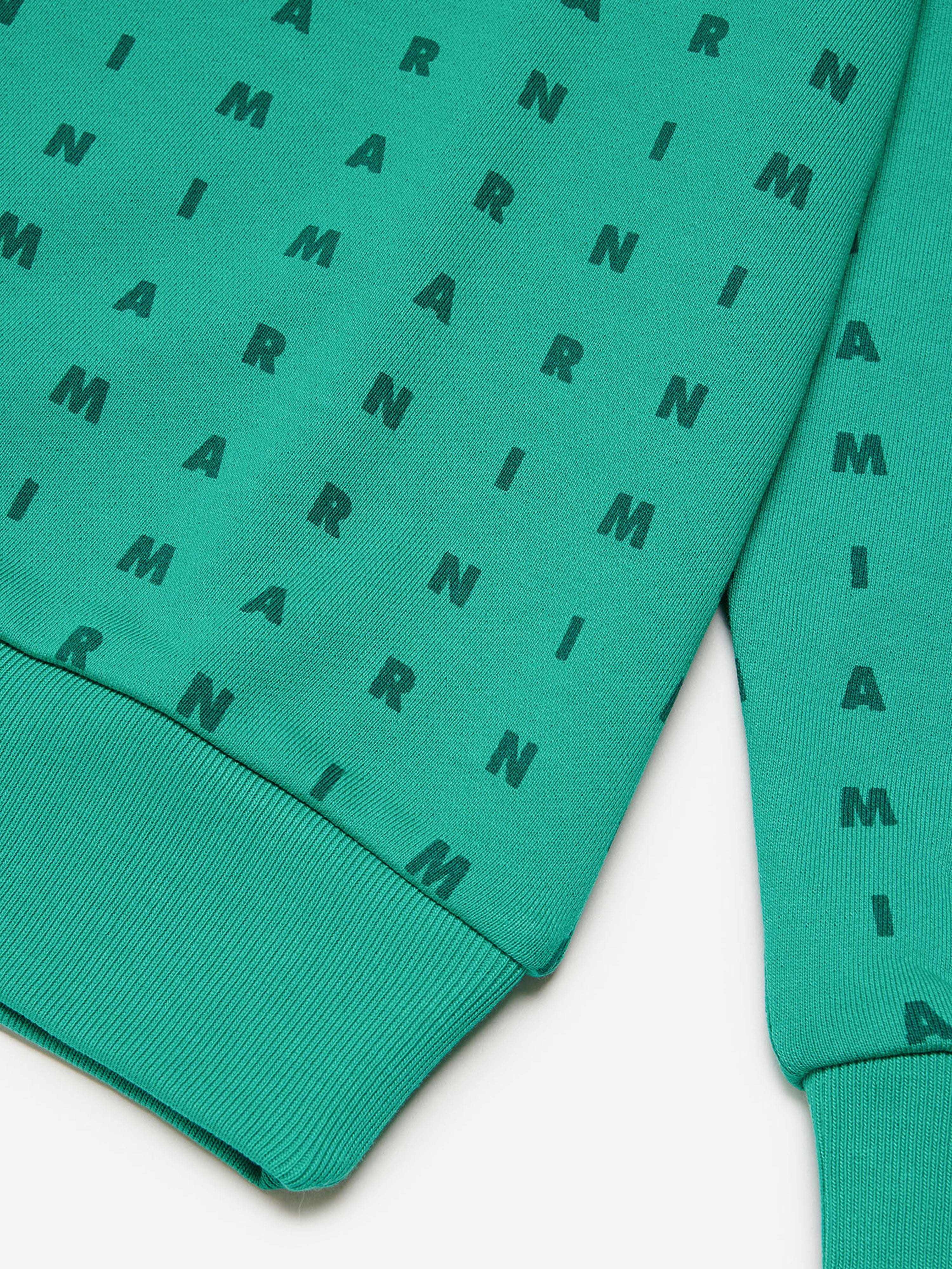 MARNI Kids Logo Sweatshirt in Green