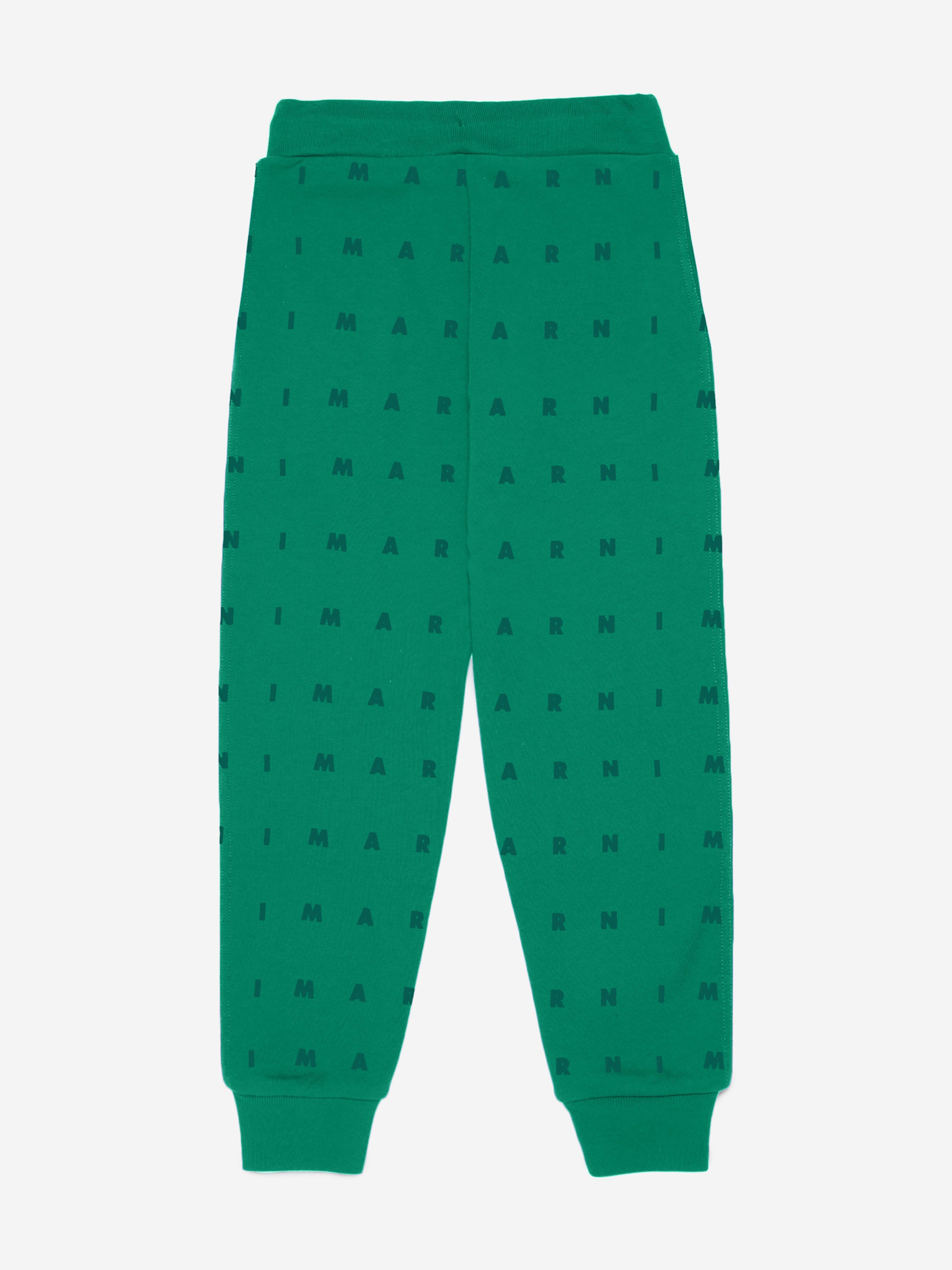 MARNI Kids Logo Joggers in Green