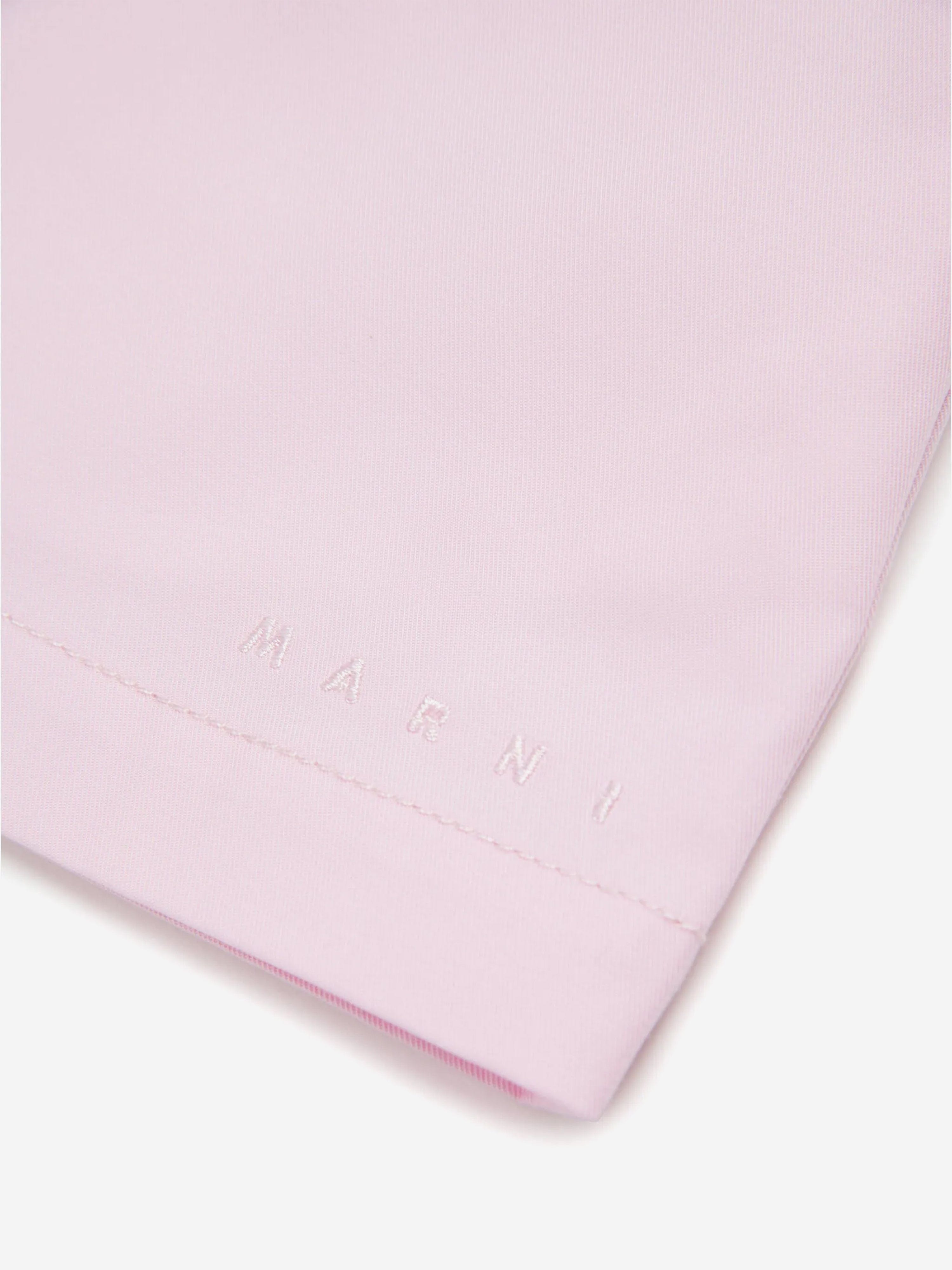 MARNI Girls Gabardine Shorts in Pink