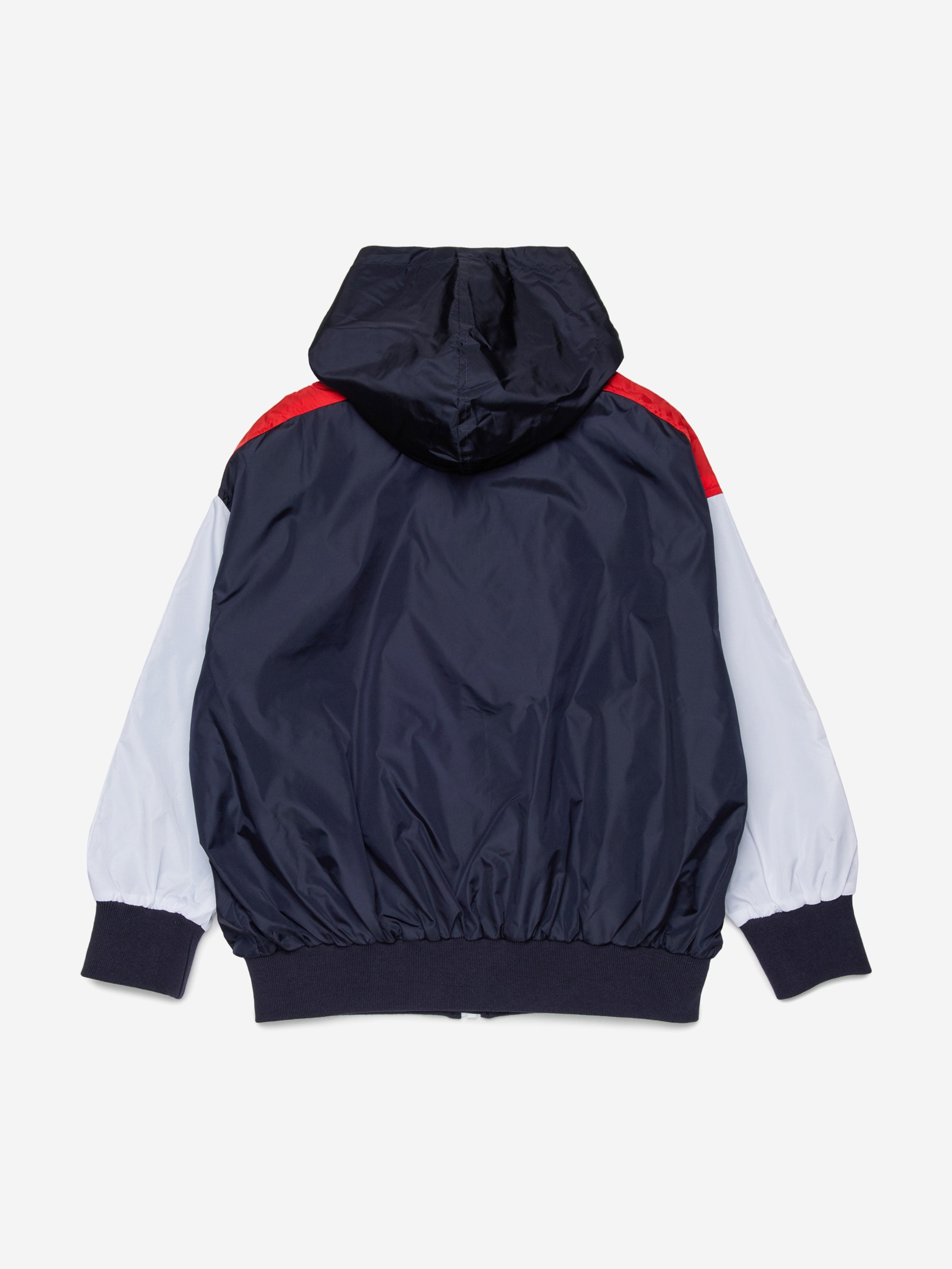 MARNI Kids Logo Zip Up Jacket in Navy