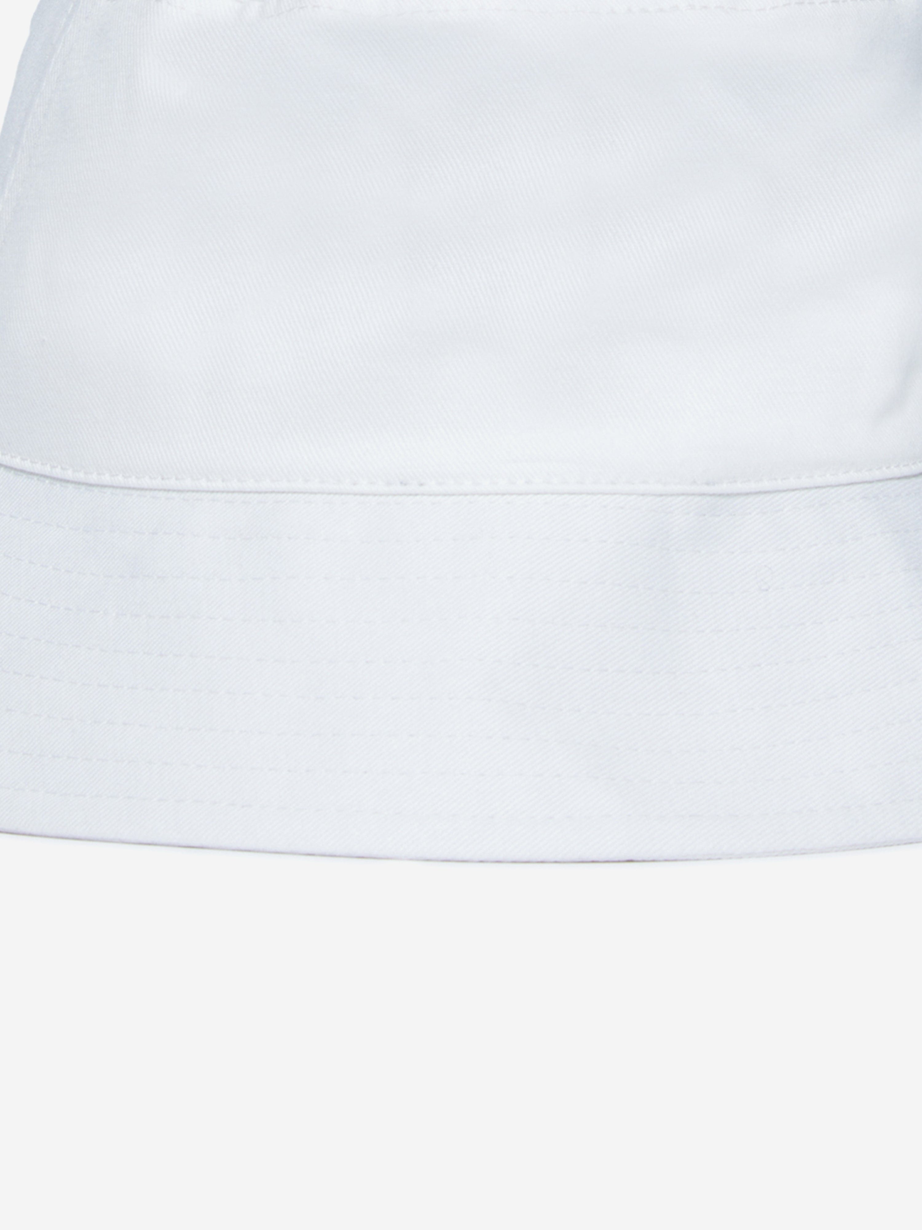 MARNI Girls Gabardine Flower Bucket Hat in White