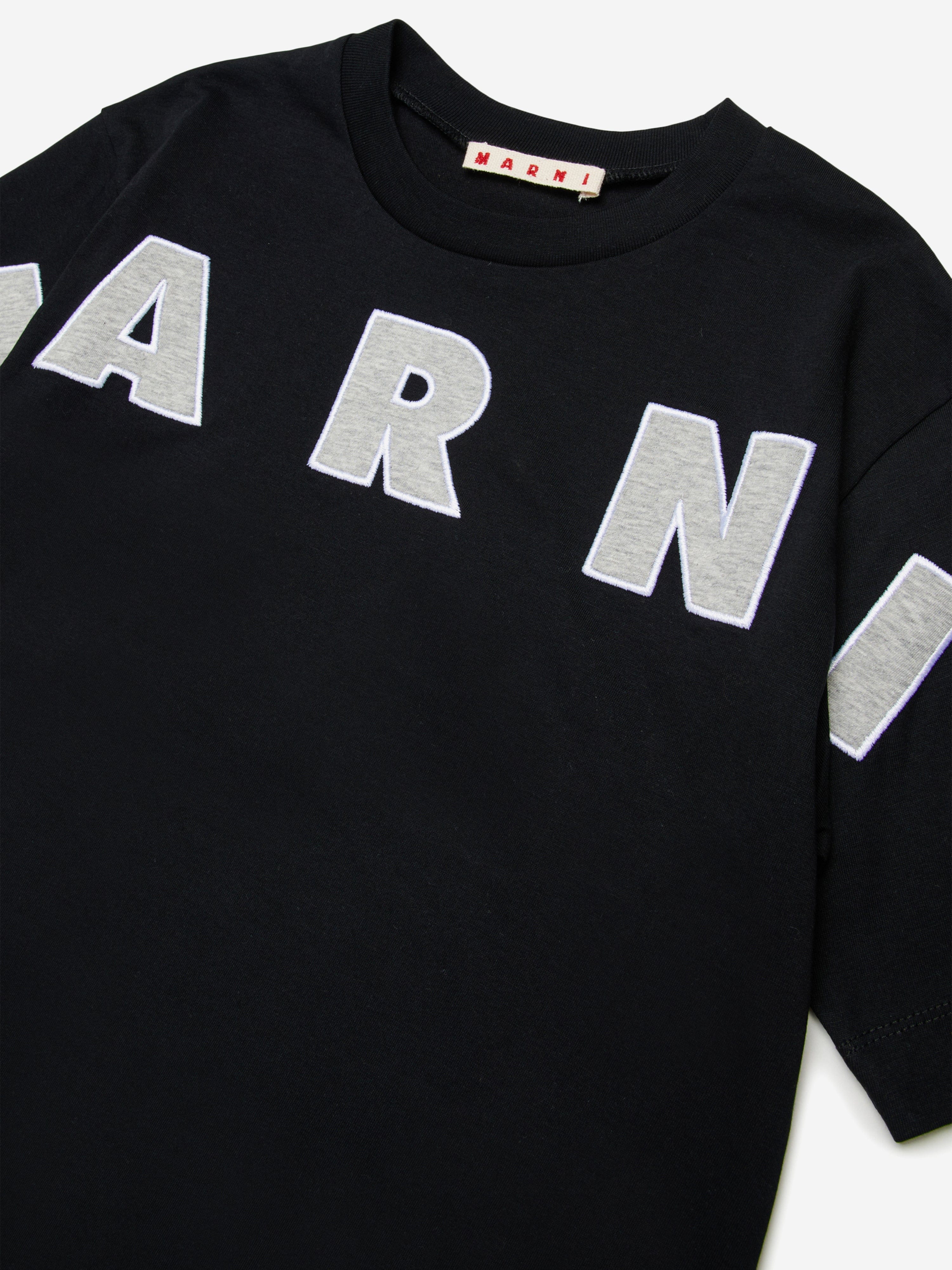 MARNI Kids Logo T-Shirt in Black