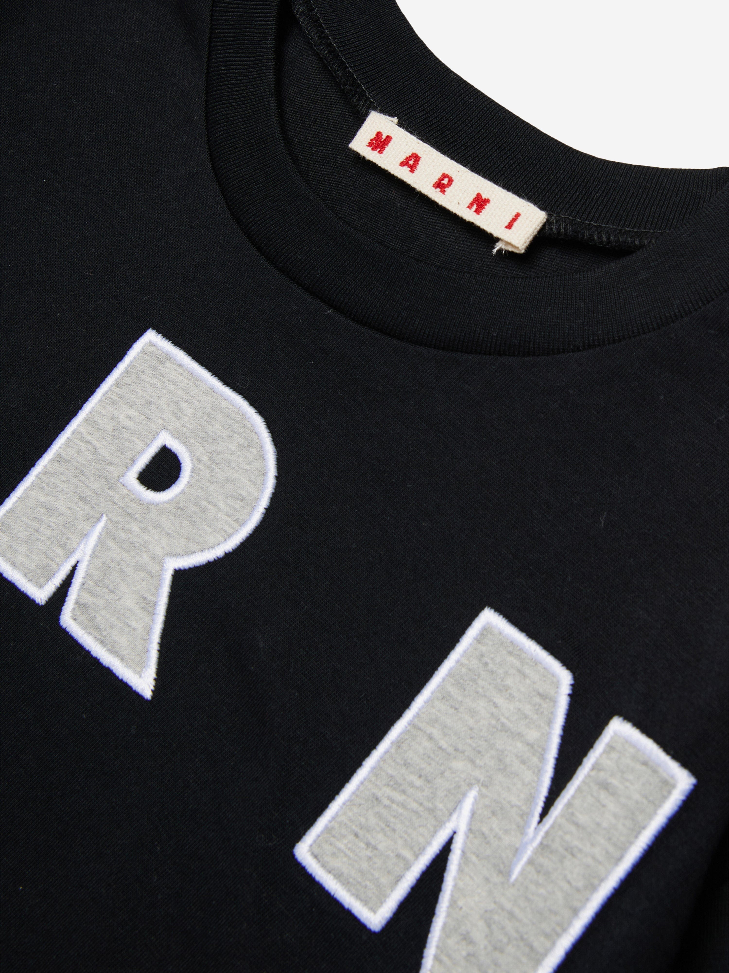 MARNI Kids Logo T-Shirt in Black