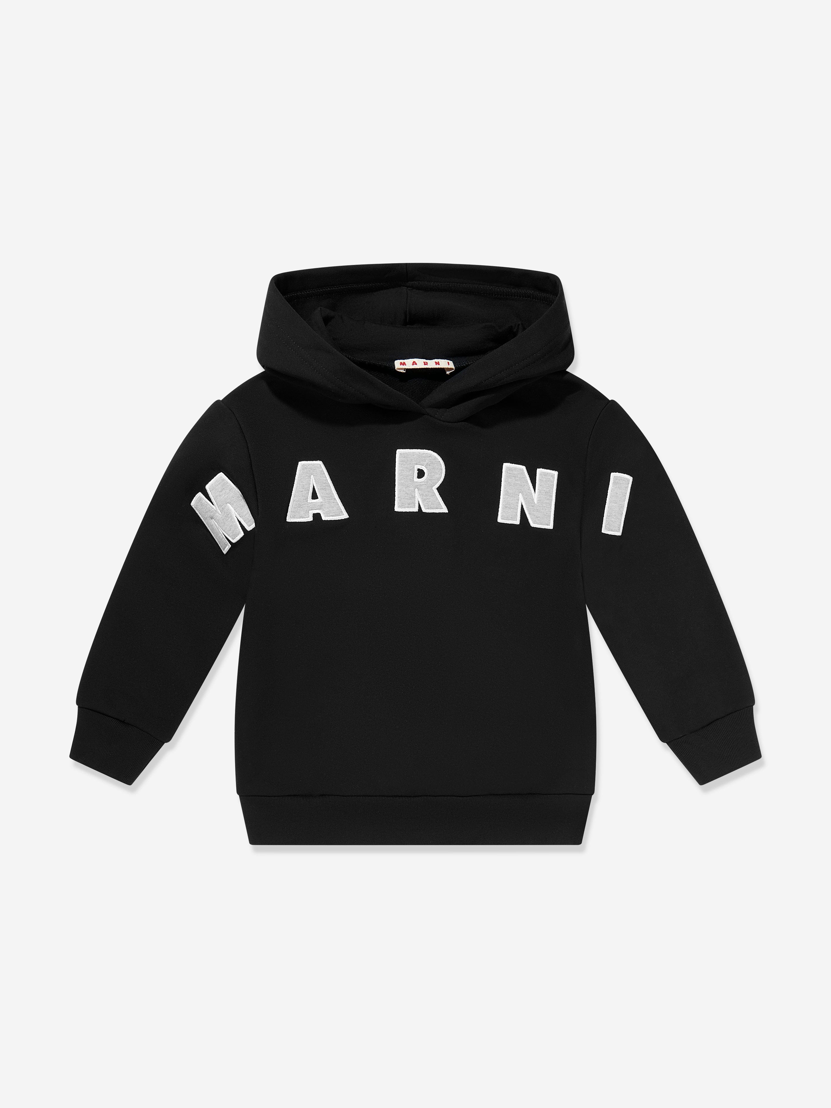 MARNI Kids Logo Hoodie in Black