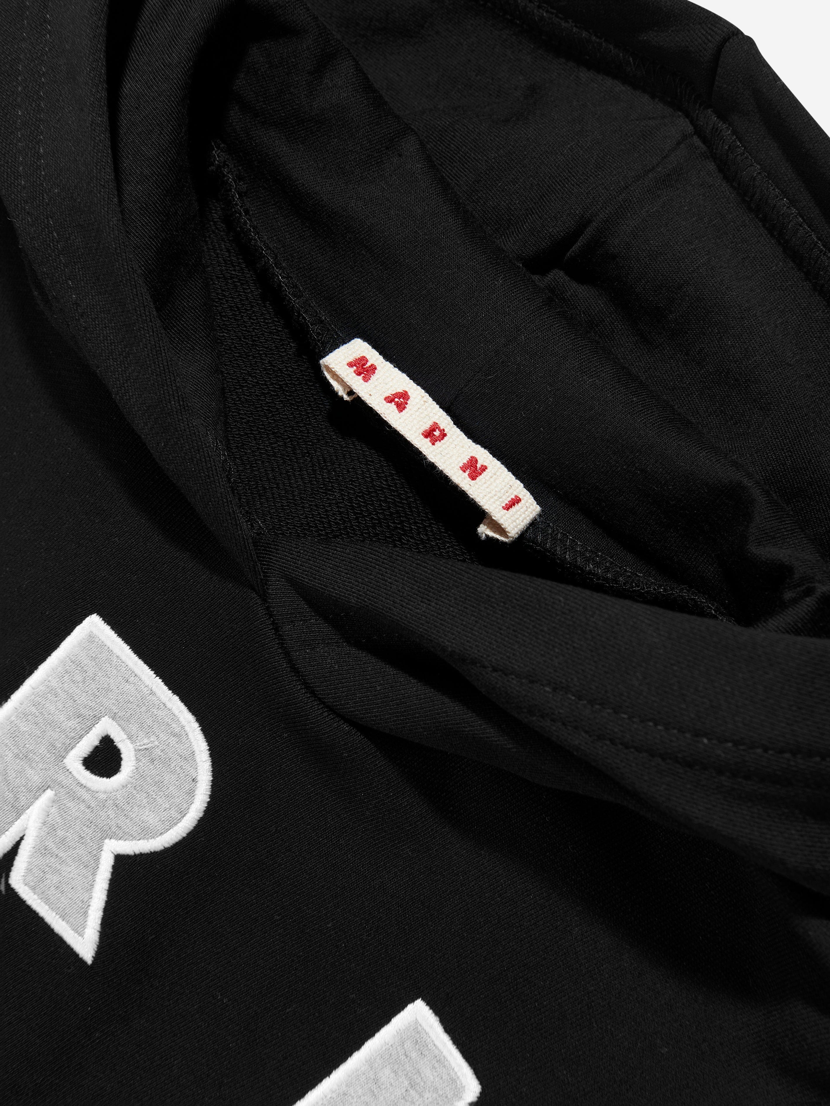 MARNI Kids Logo Hoodie in Black