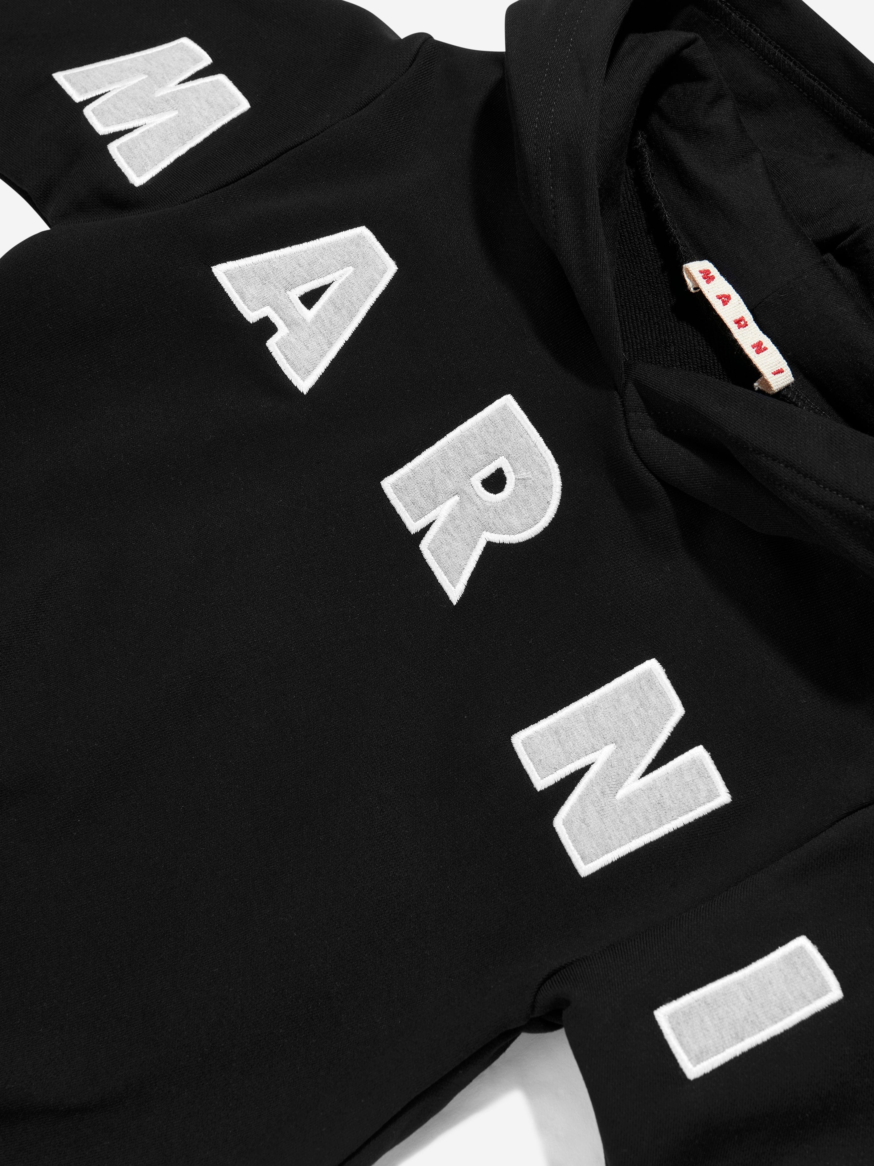 MARNI Kids Logo Hoodie in Black
