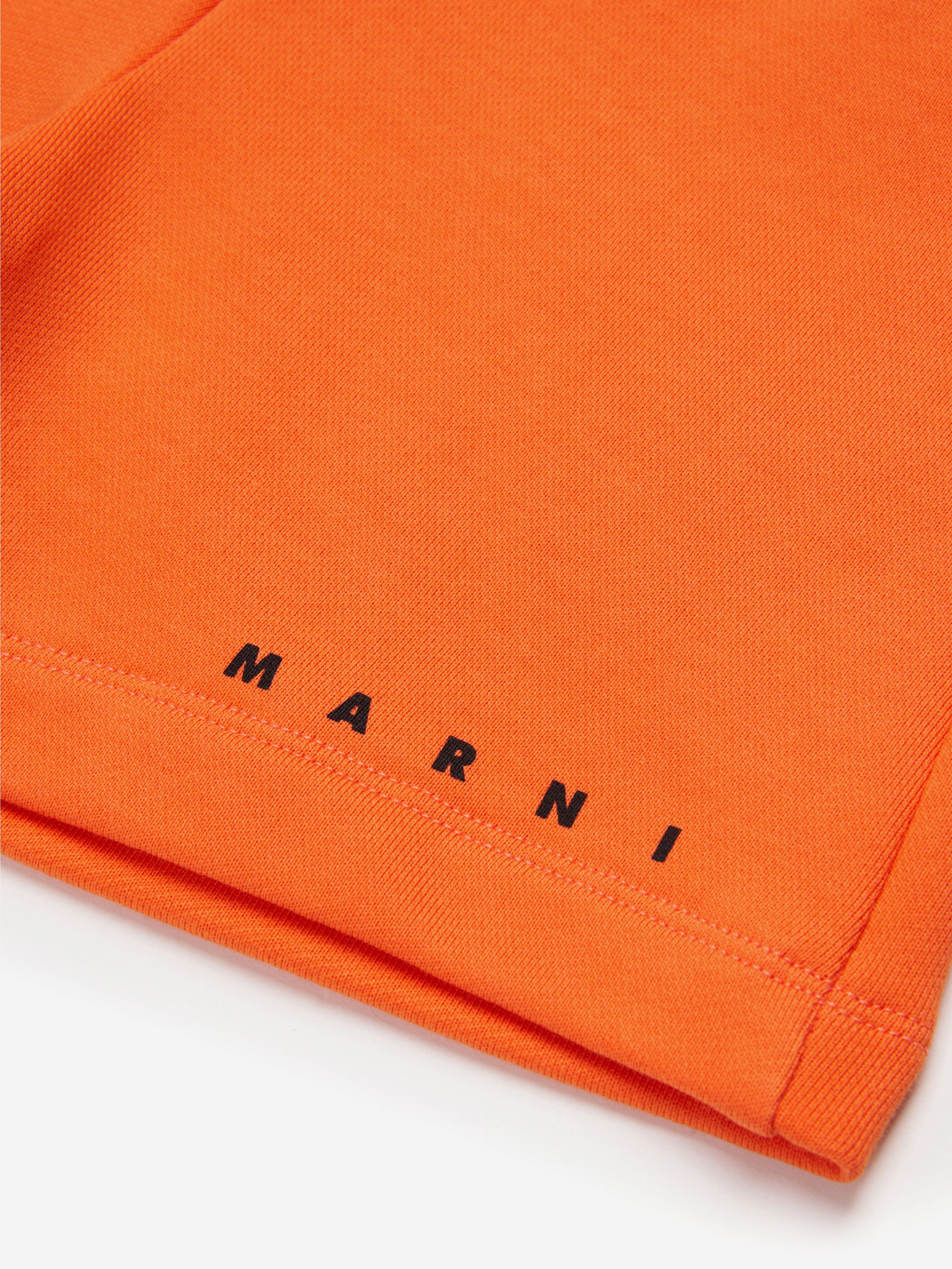 MARNI Baby Logo Shorts in Orange