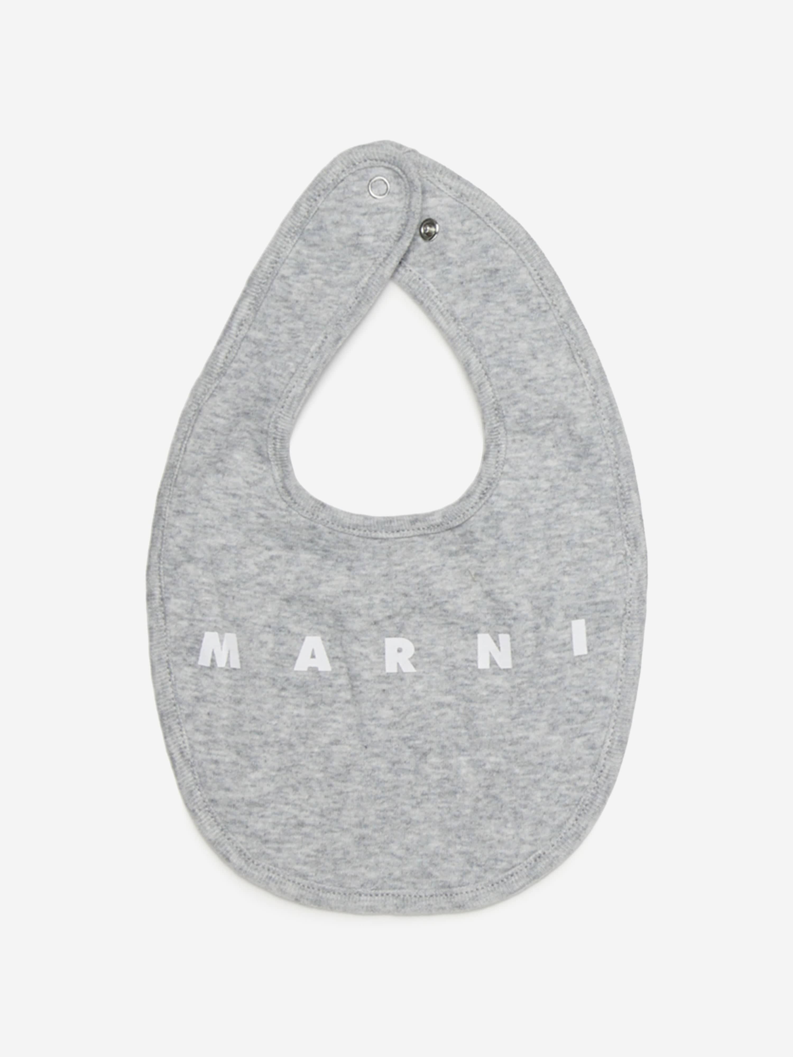 MARNI Baby Logo Romper Set in Grey