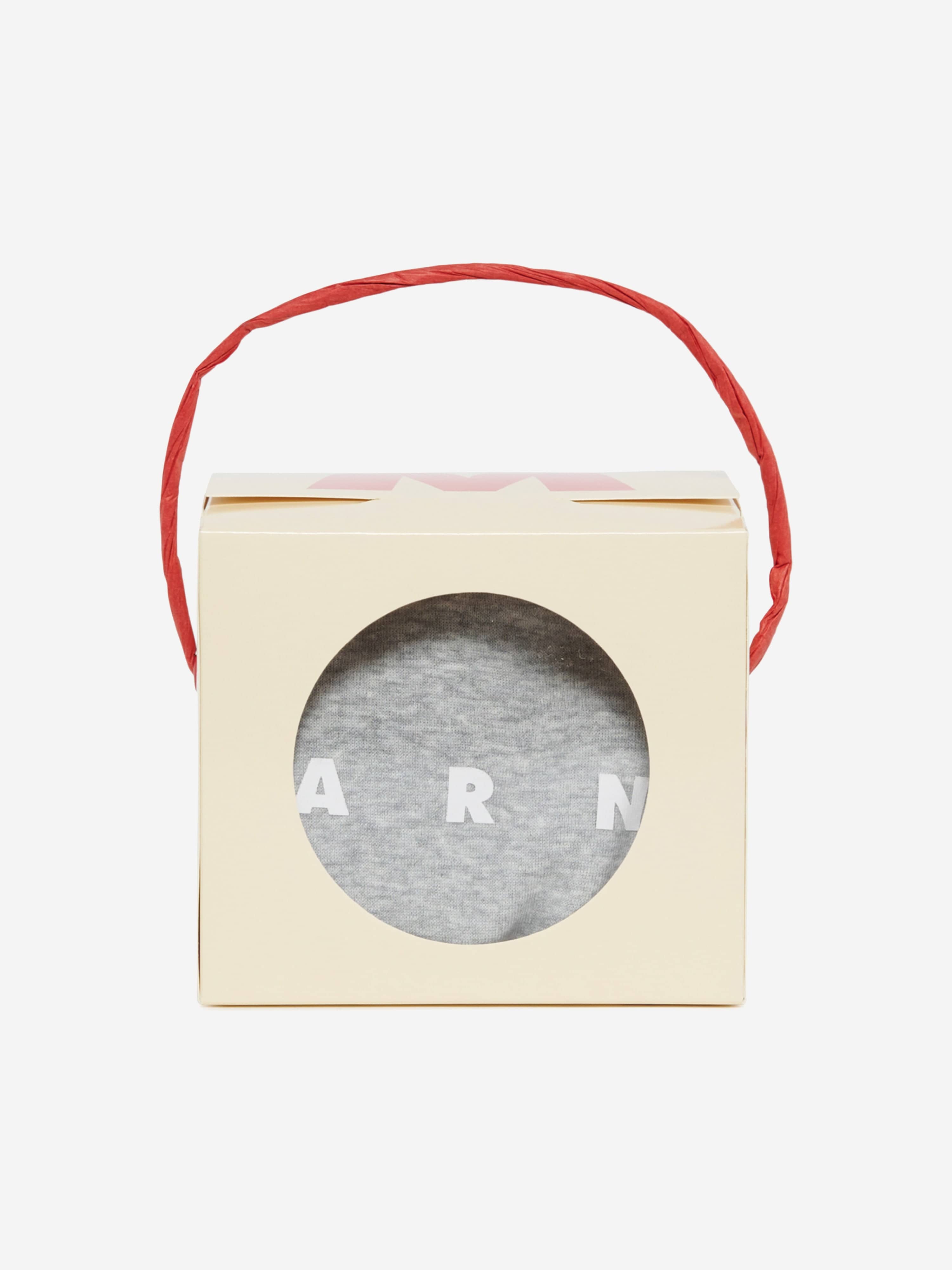 MARNI Baby Logo Romper Set in Grey