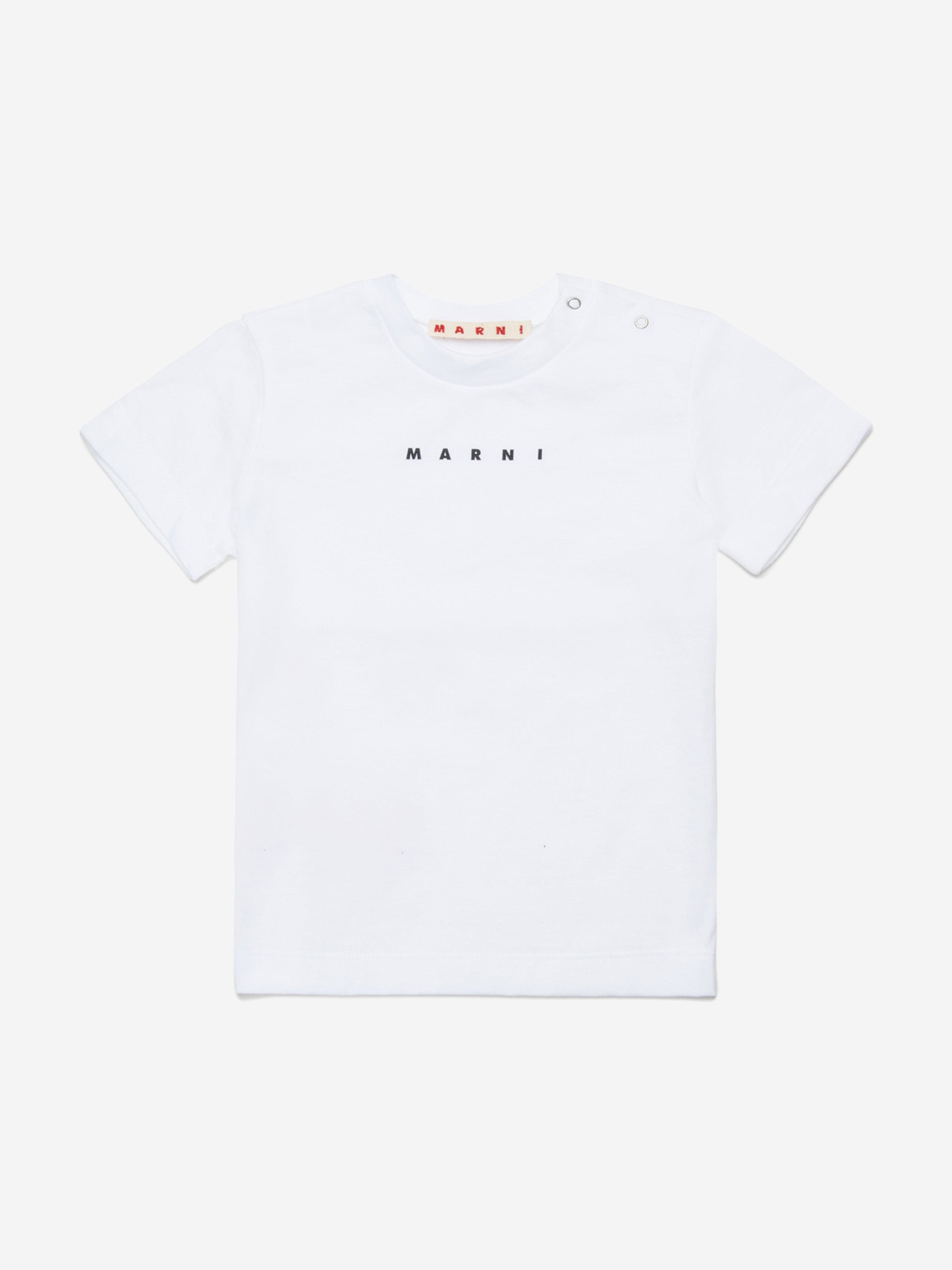 MARNI Baby Cotton Logo T-Shirt in White