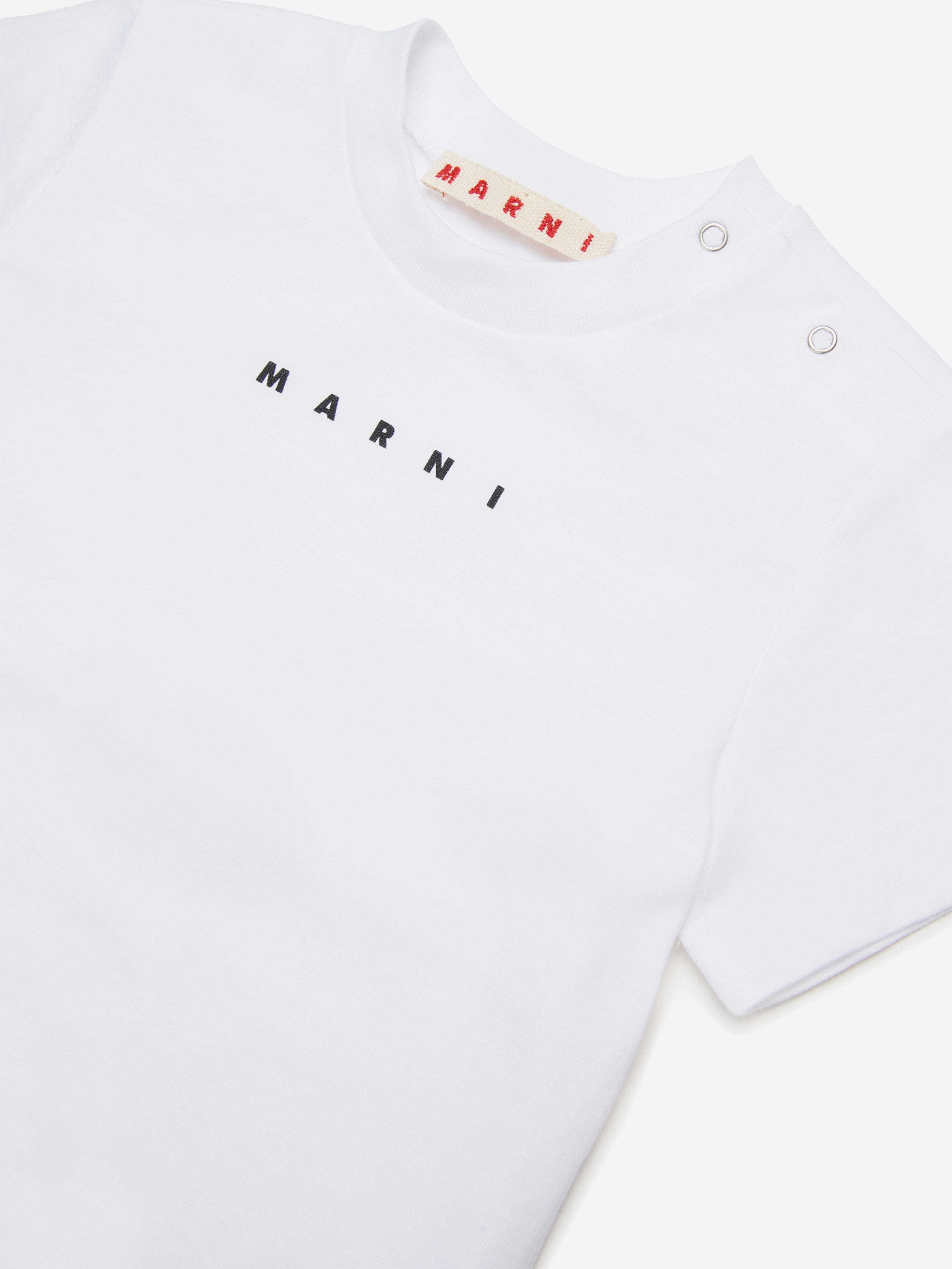 MARNI Baby Cotton Logo T-Shirt in White