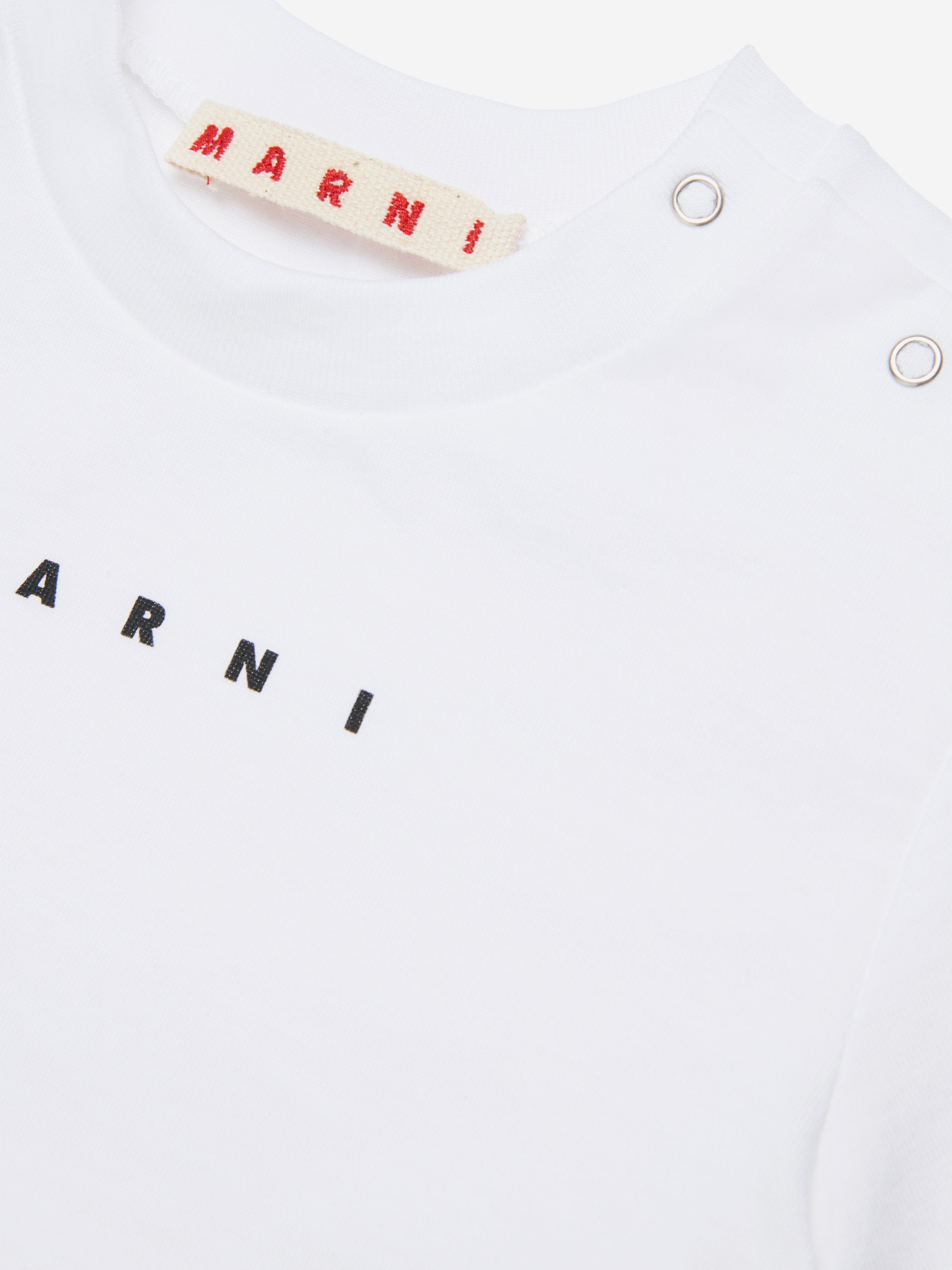 MARNI Baby Cotton Logo T-Shirt in White