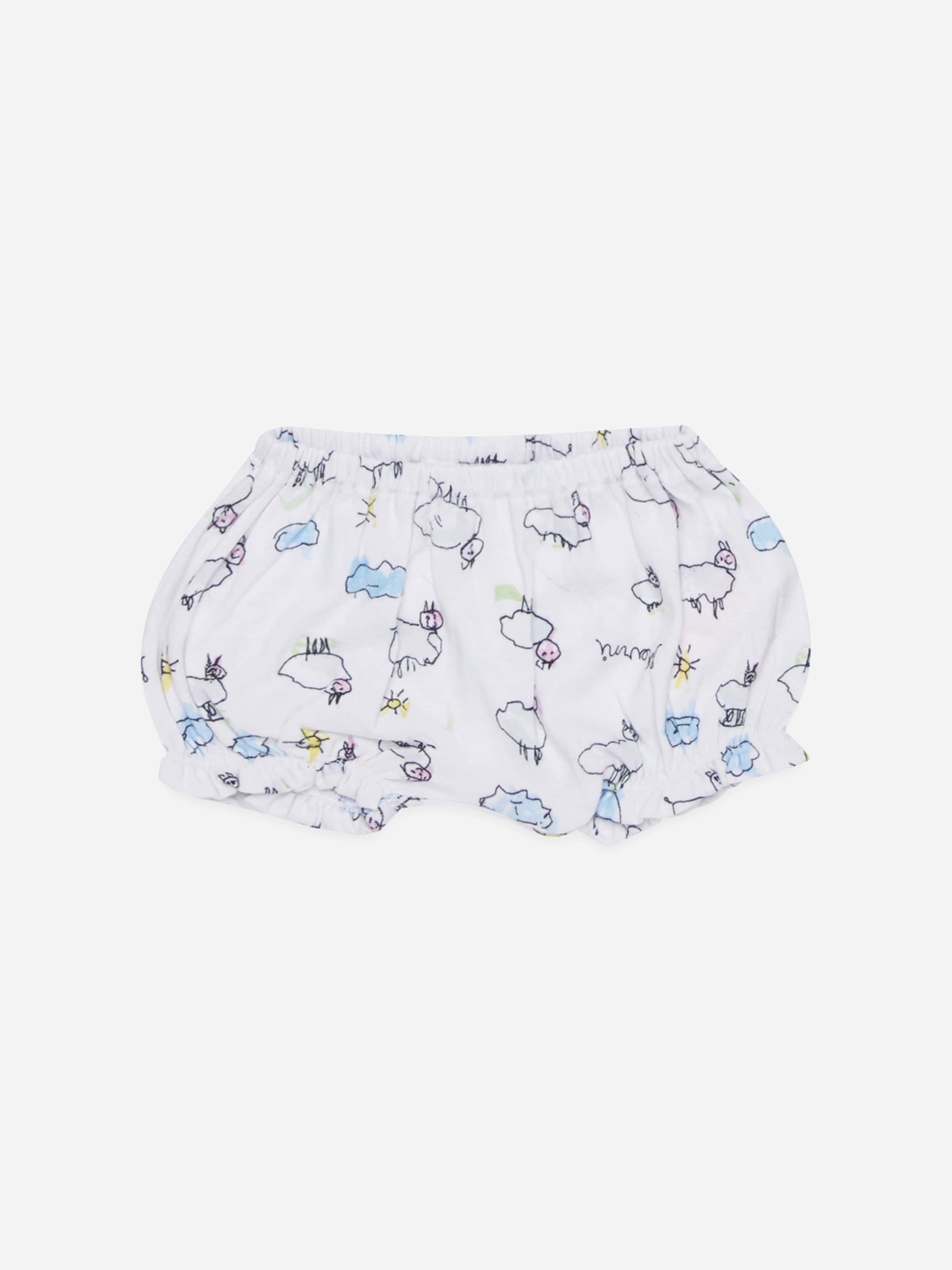MARNI Baby Short Set in White