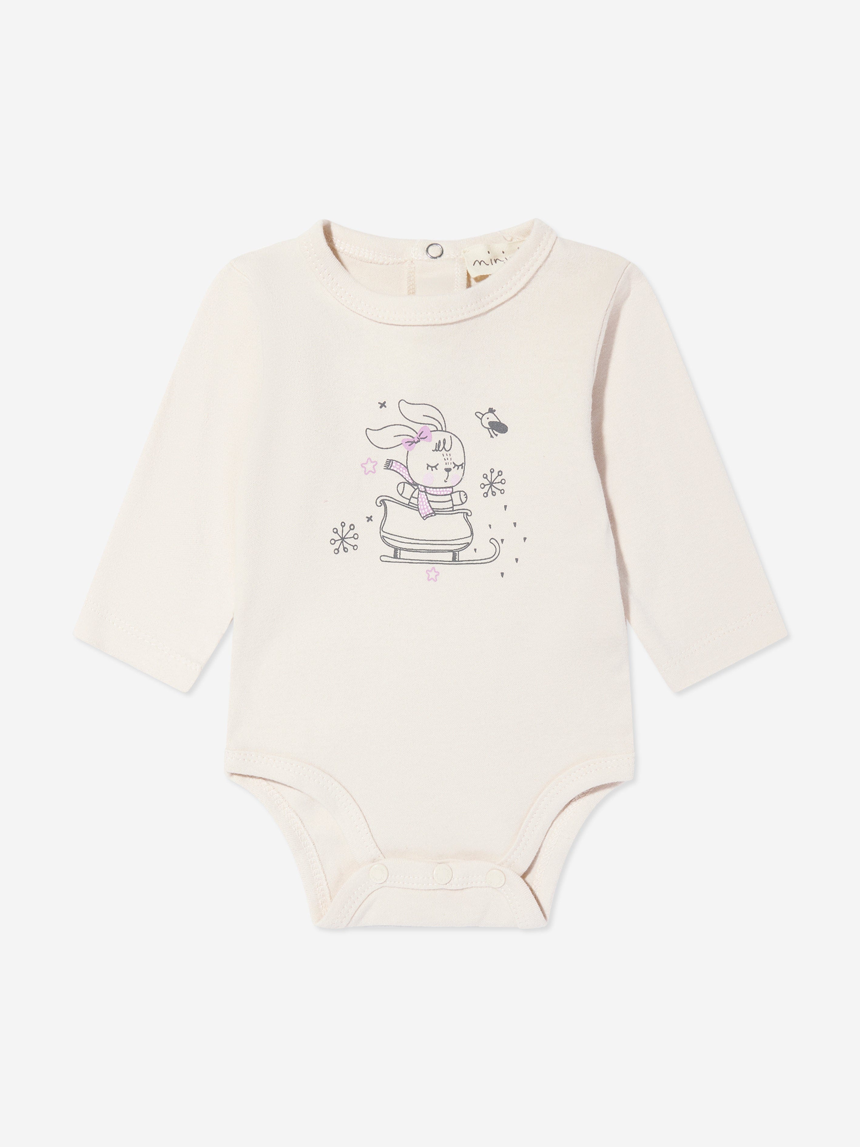 Mininio Baby Girls 3 Piece Outfit Set in Pink