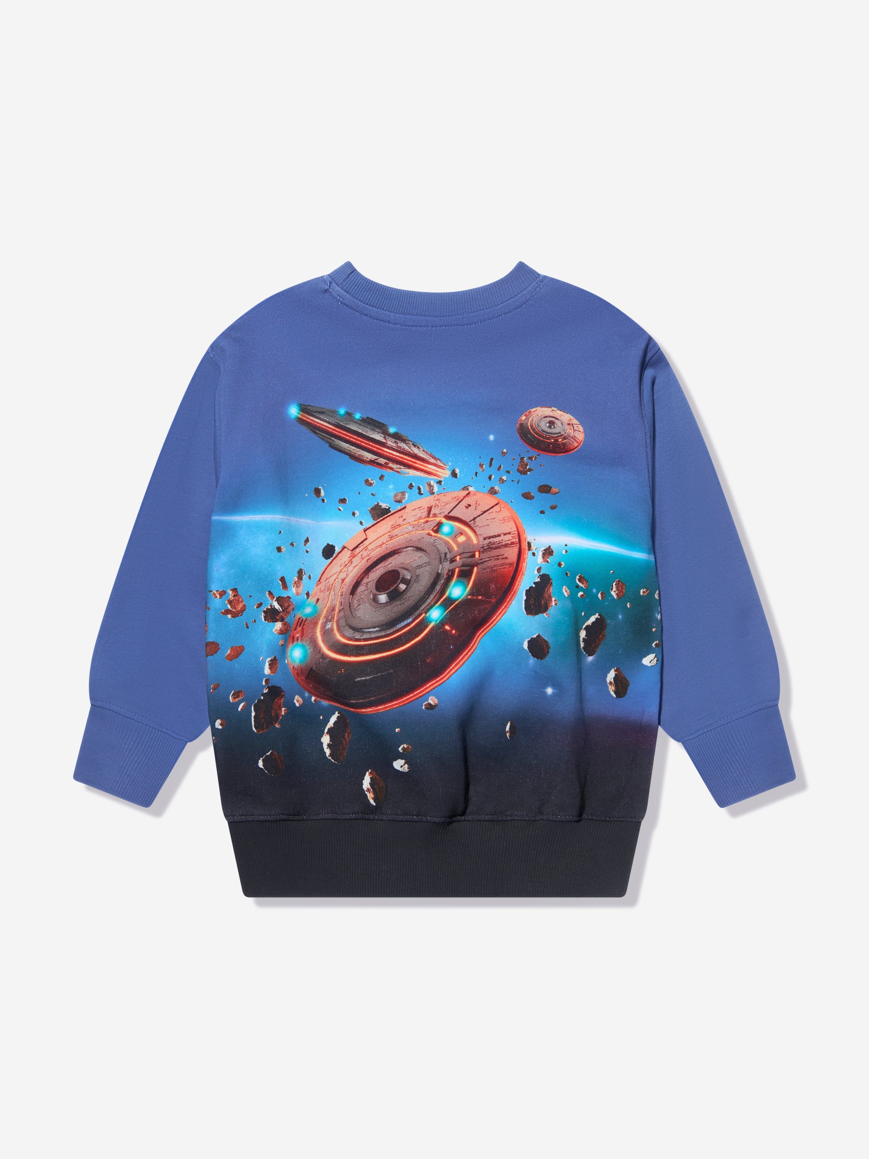 Molo Boys Space Flight Sweatshirt in Blue