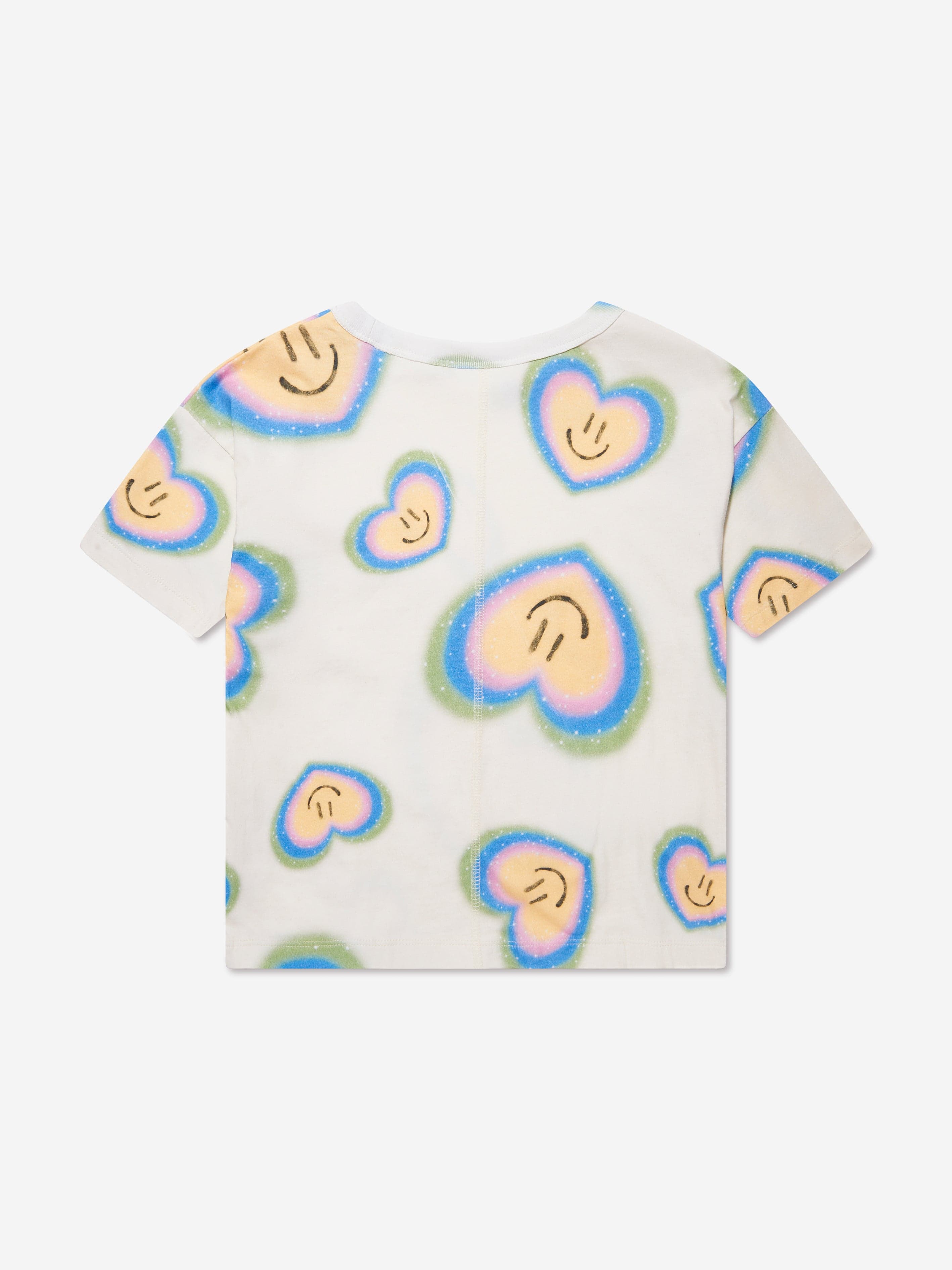 Molo Girls Aura Hearts T-Shirt in Ivory