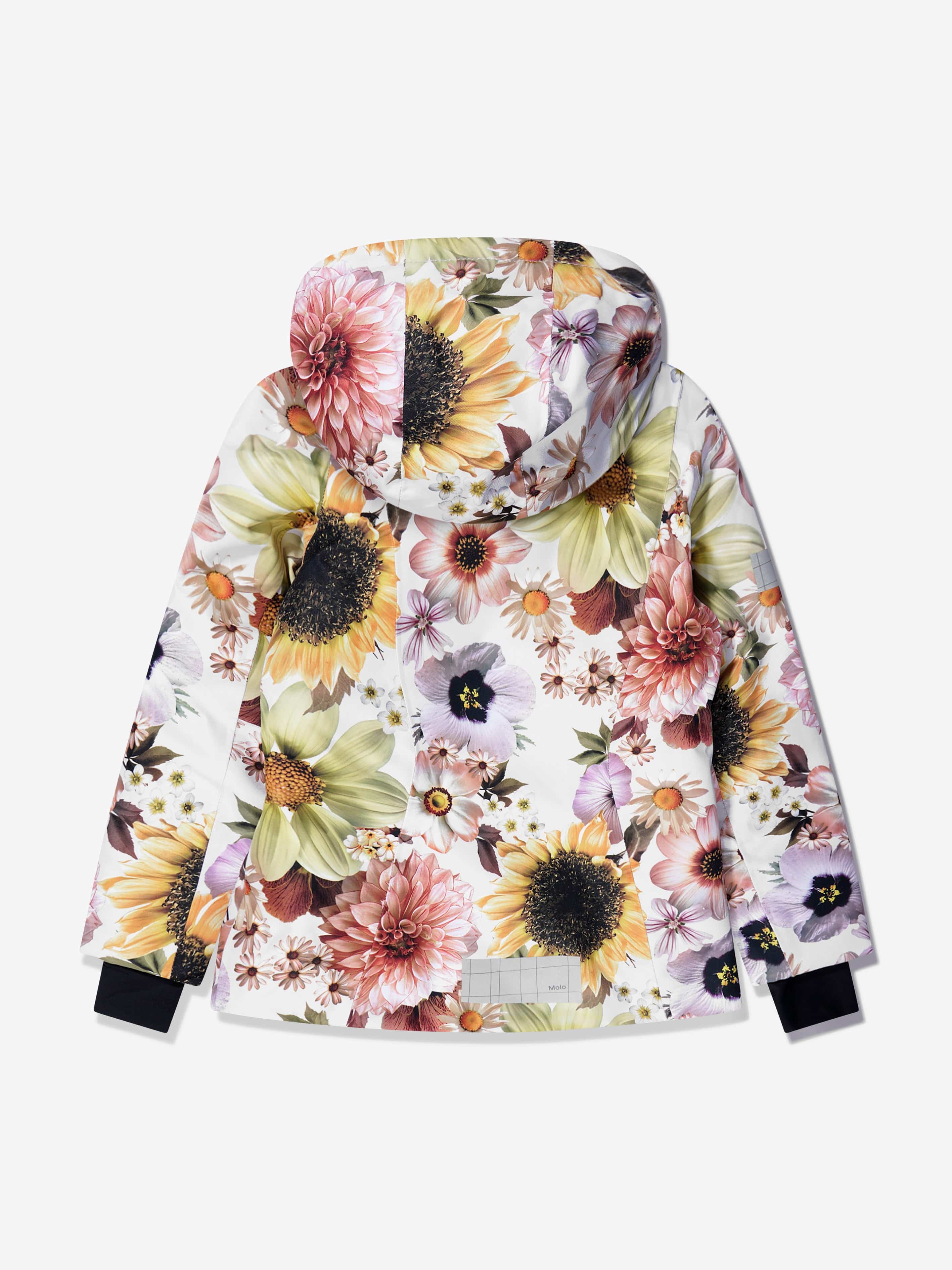 Molo Girls Retro Flowers Ski Jacket in Multicolour