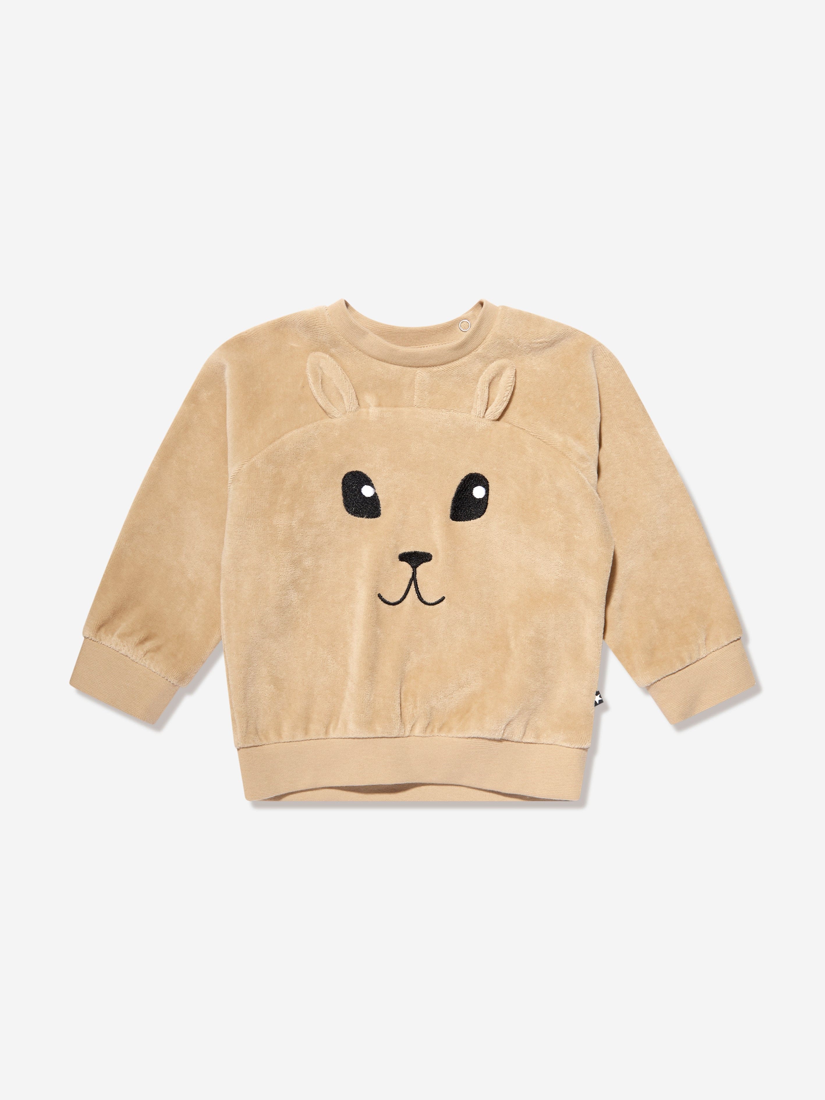 Molo Kids Rabbit Sweatshirt in Beige