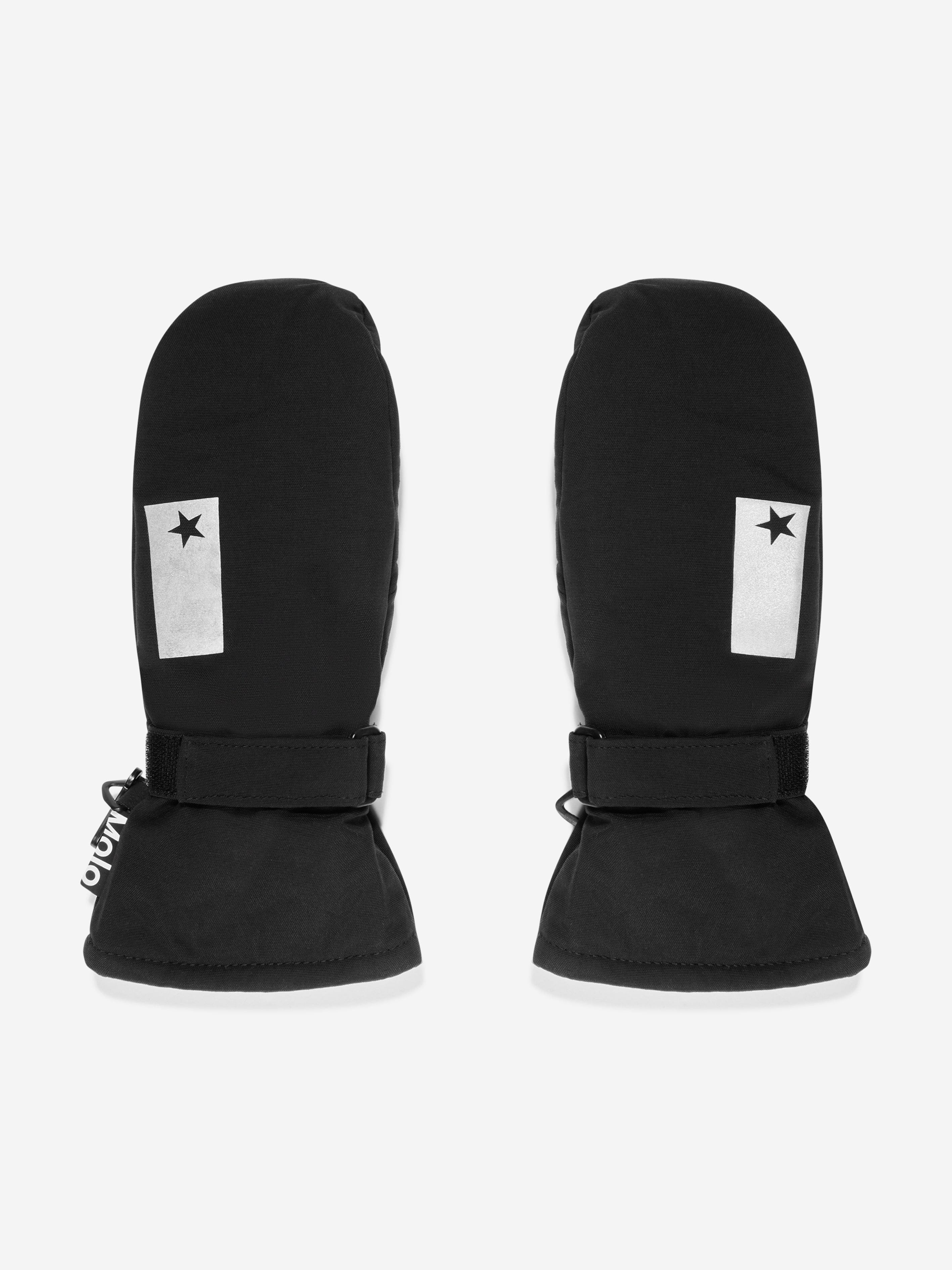 Molo Kids Ski Mittens in Black