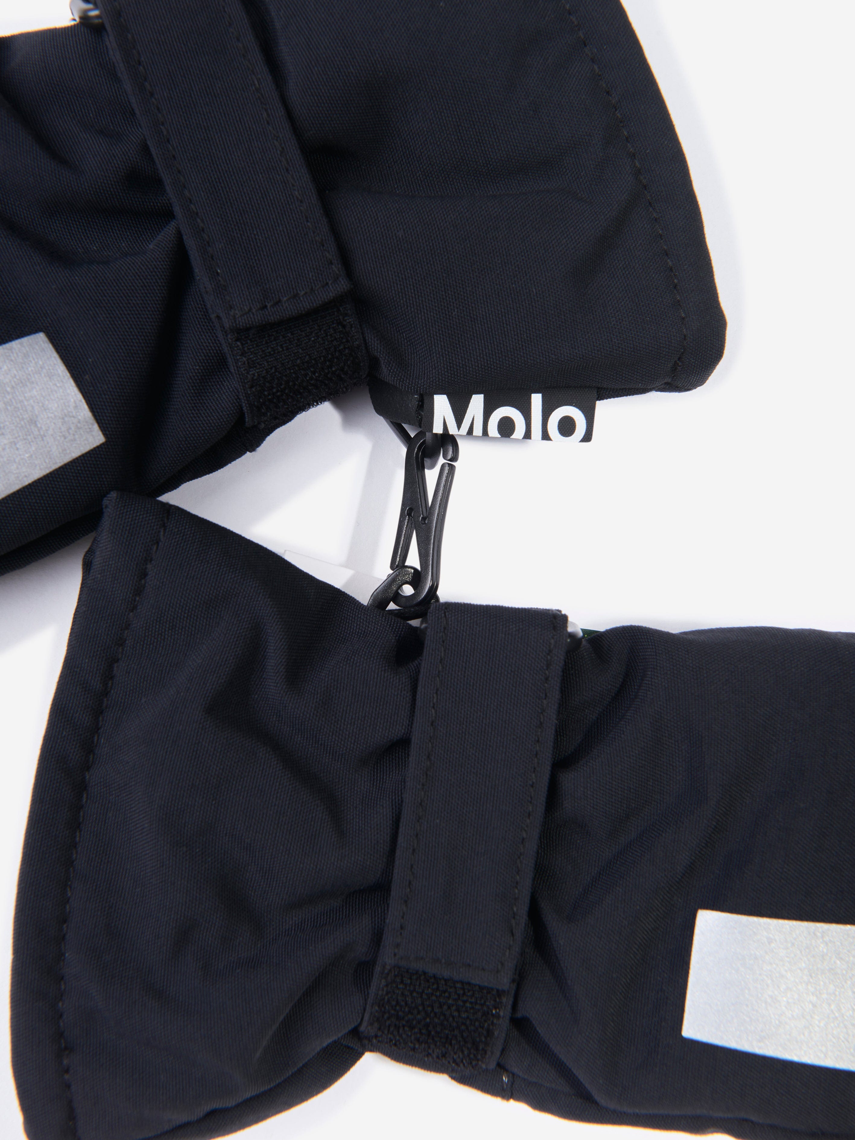 Molo Kids Ski Mittens in Black