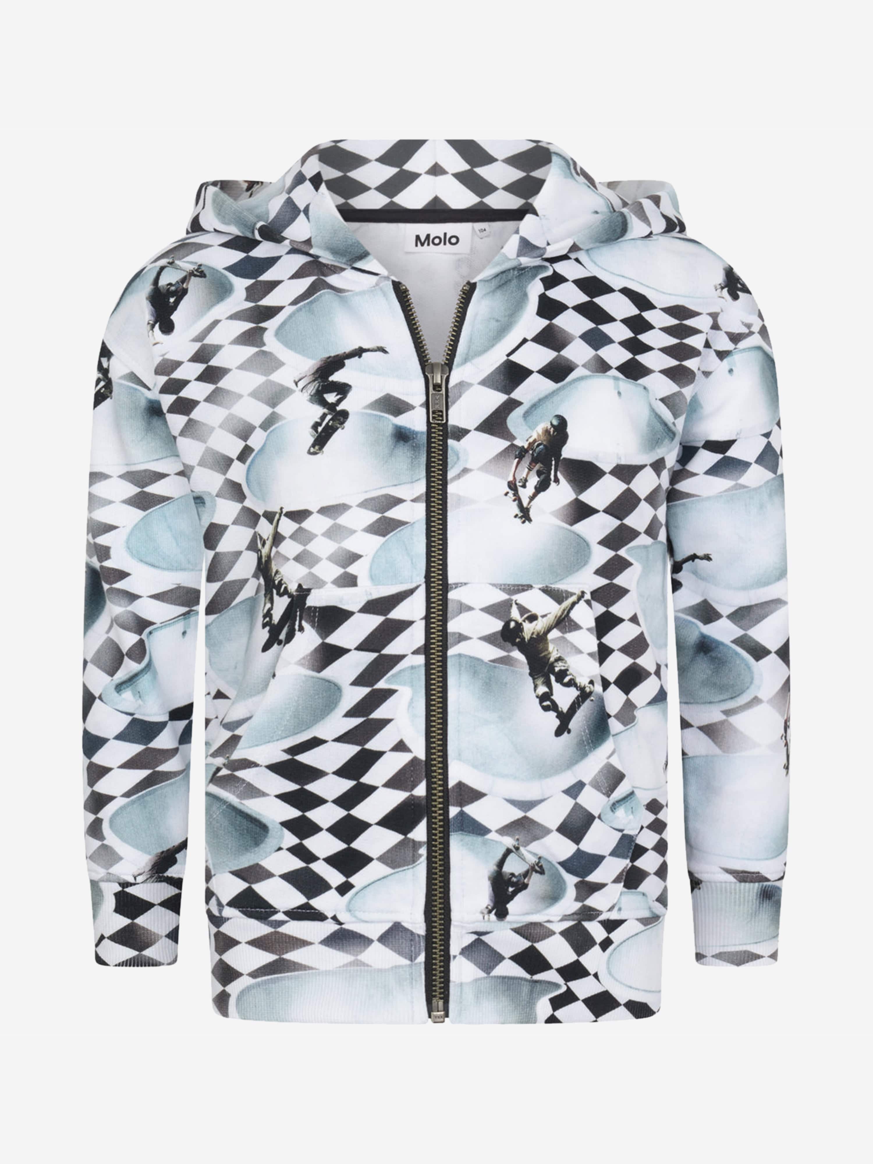 Molo Boys Skate Check Zip Up Top