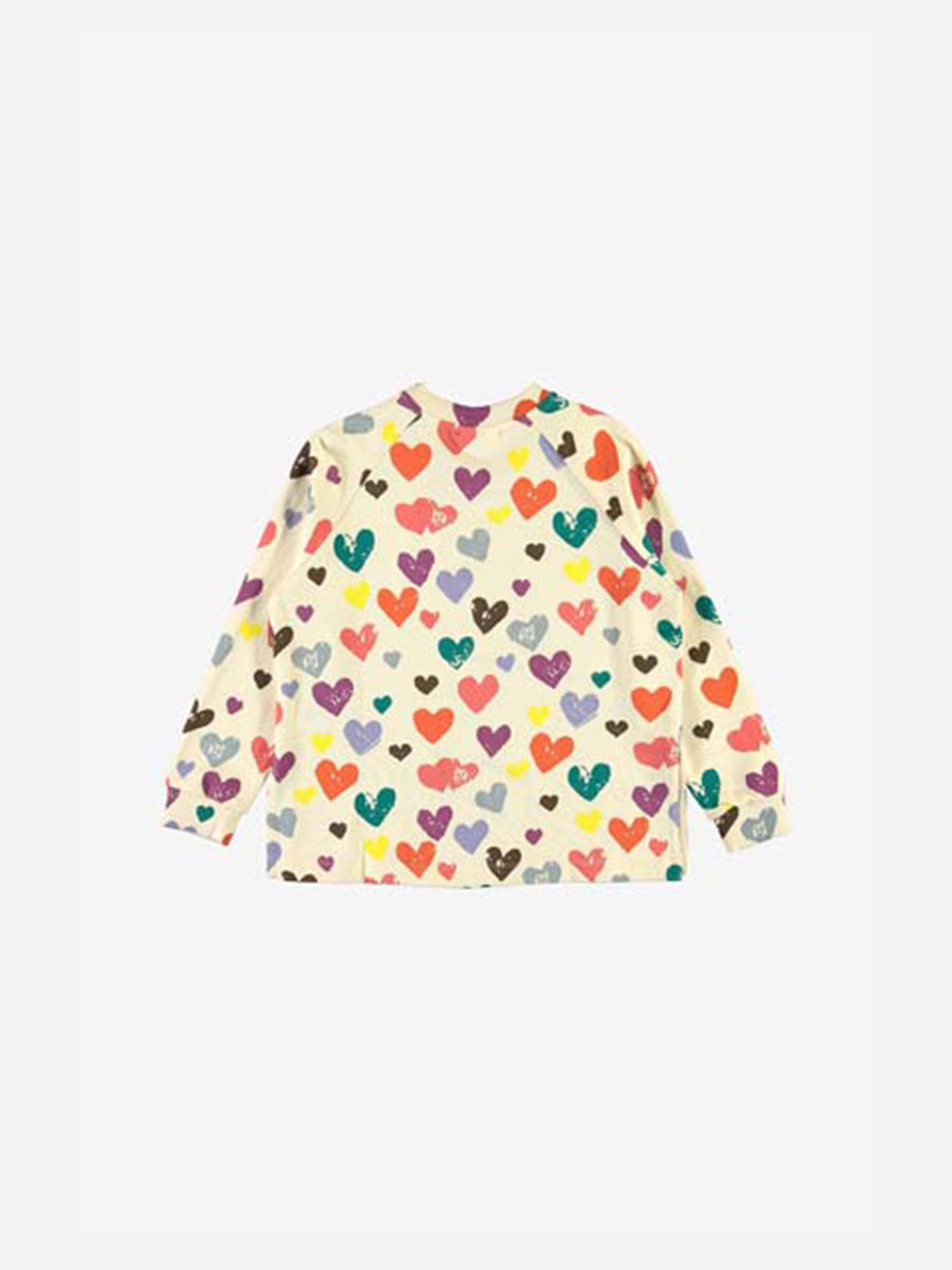 Molo Girls Cotton Mary Heart Print Sweater