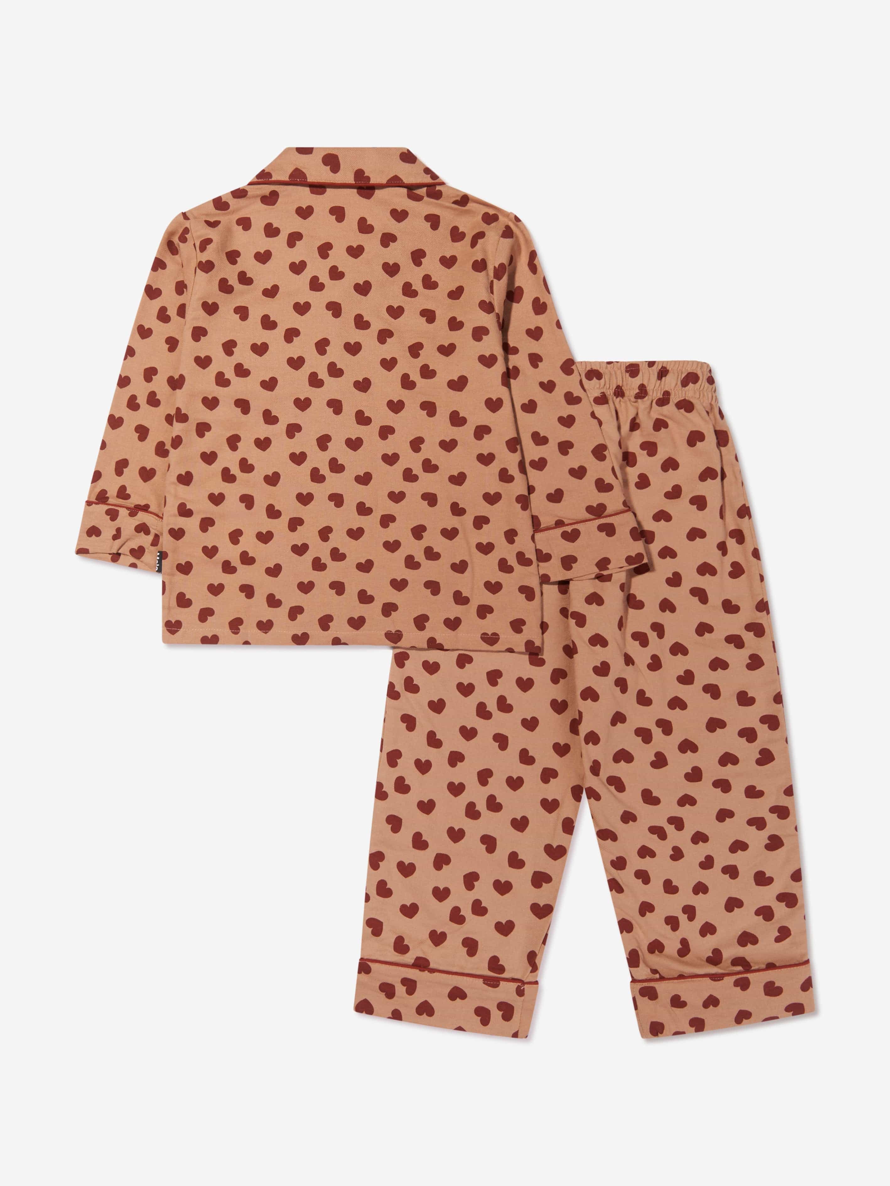 Molo Girls Organic Cotton Heart Print Pyjamas