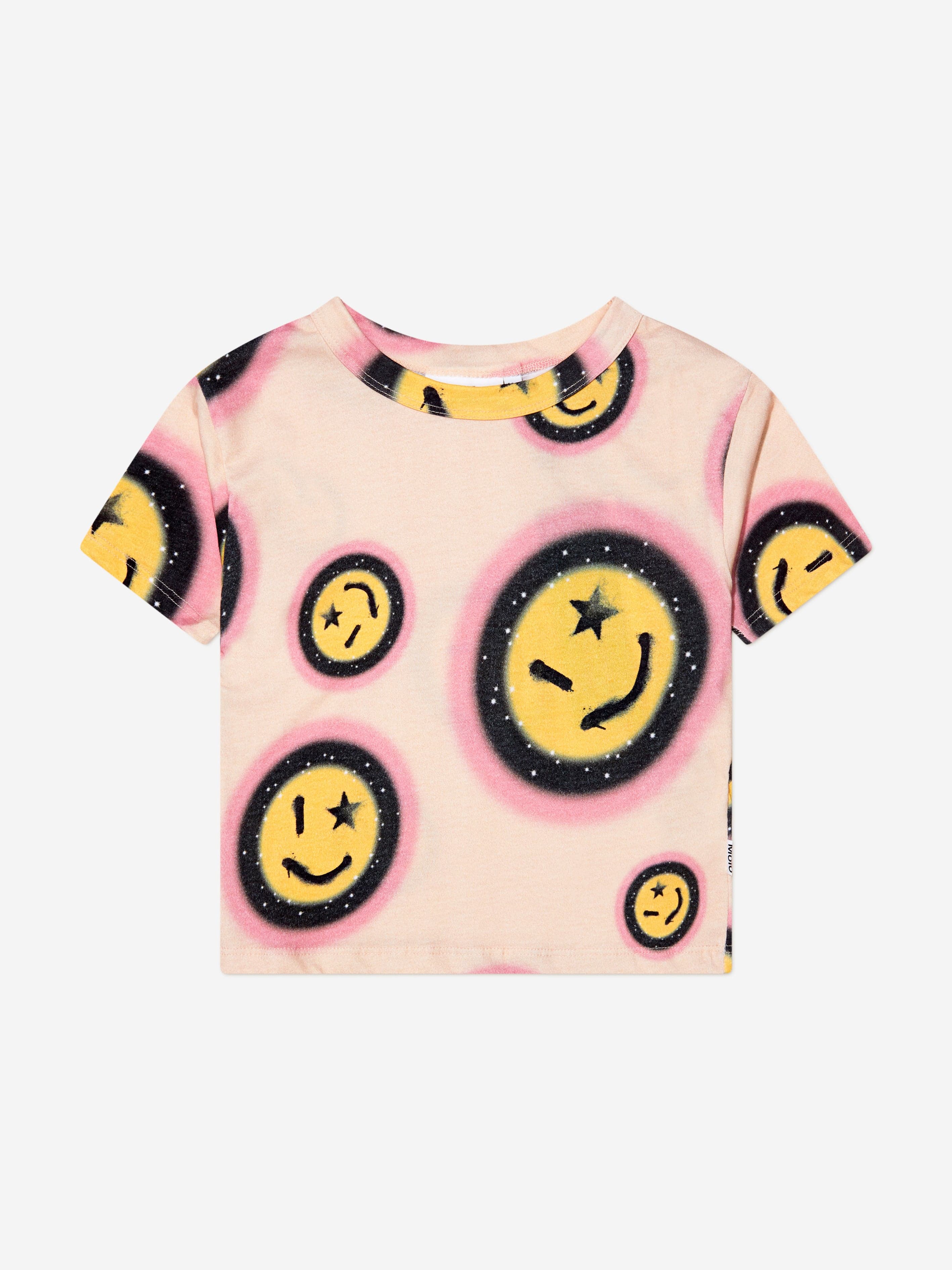 Molo Girls Organic Cotton Smiley Face T-Shirt