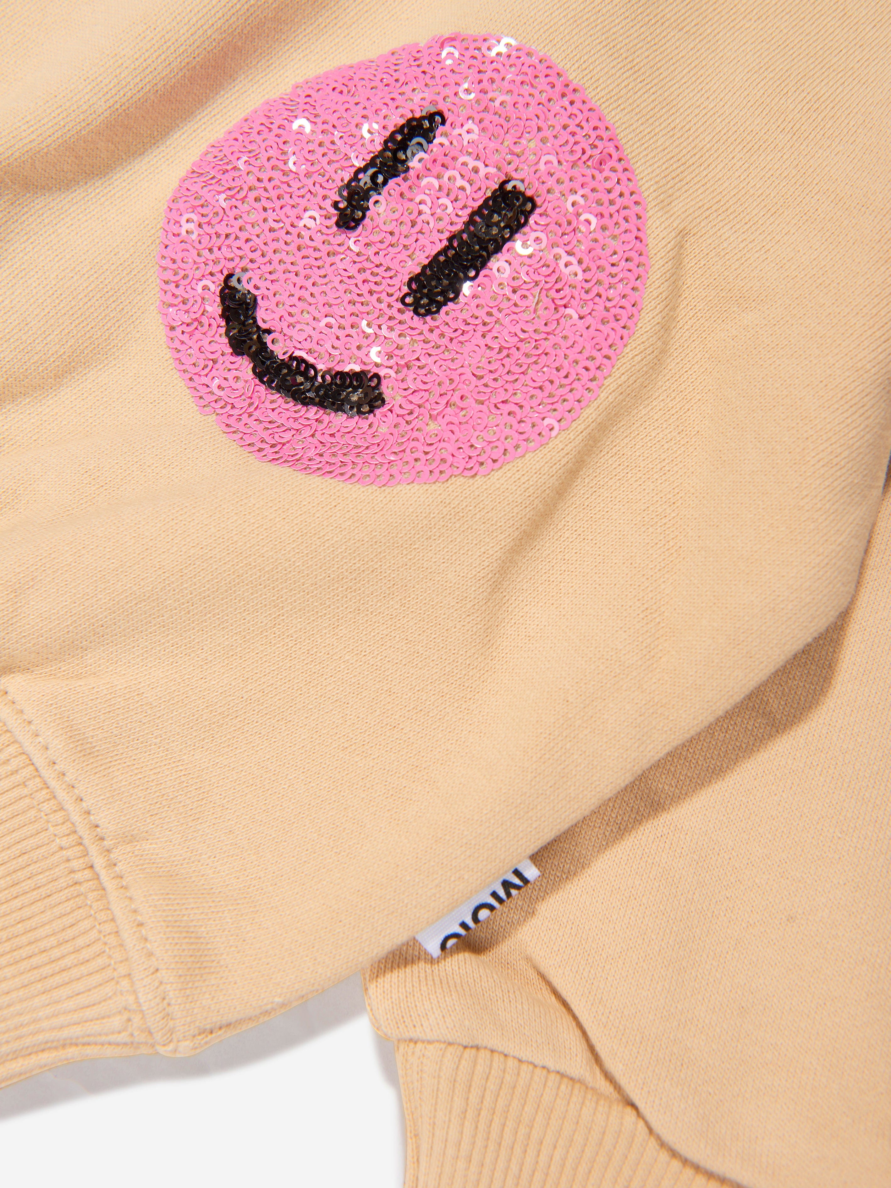 Molo Girls Sequin Smiley Face Sweatshirt