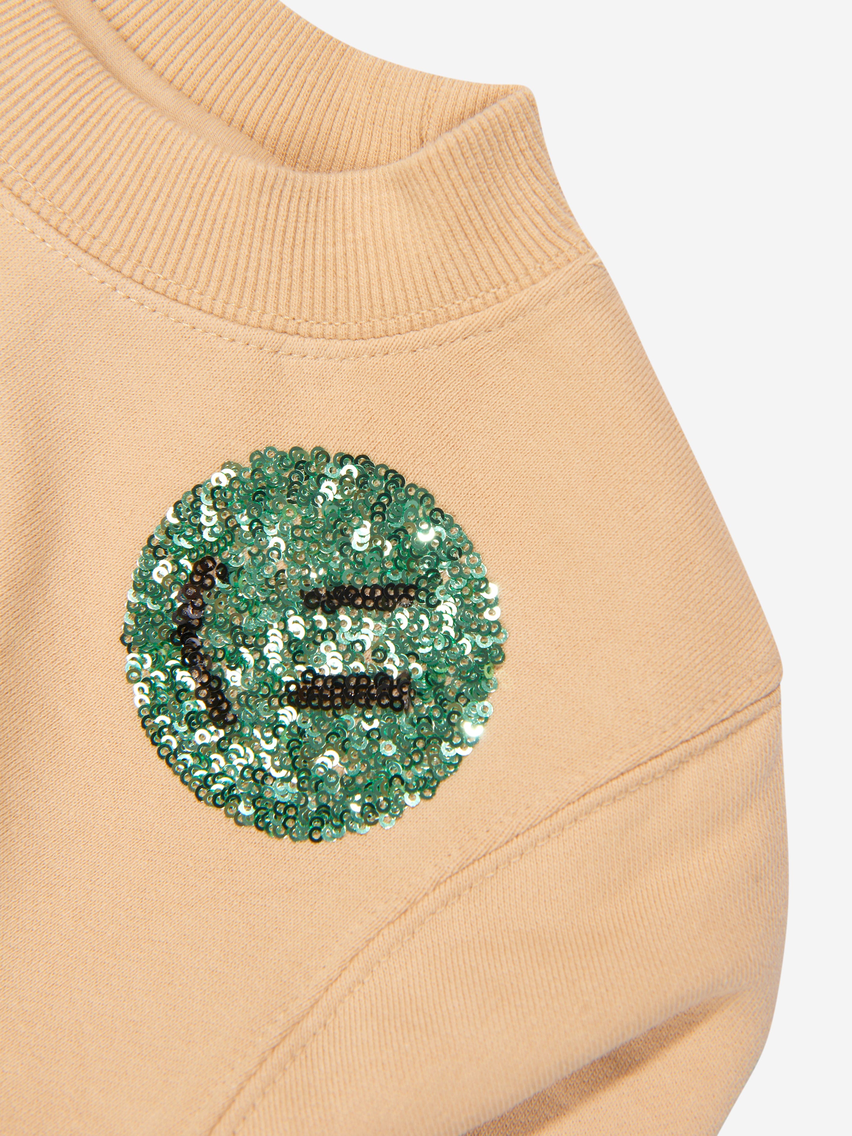 Molo Girls Sequin Smiley Face Sweatshirt