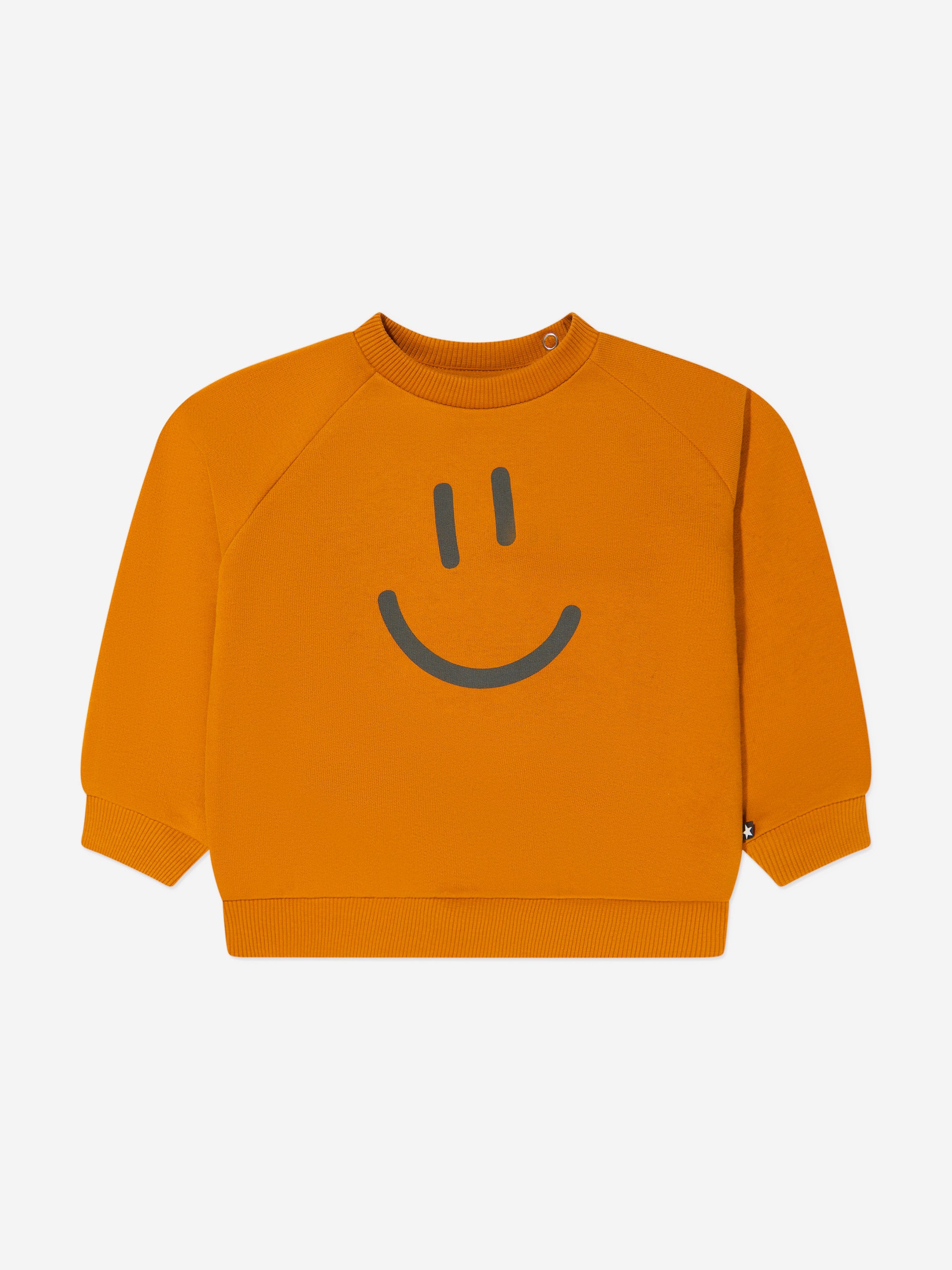 Molo Baby Organic Cotton Smiley Face Sweatshirt