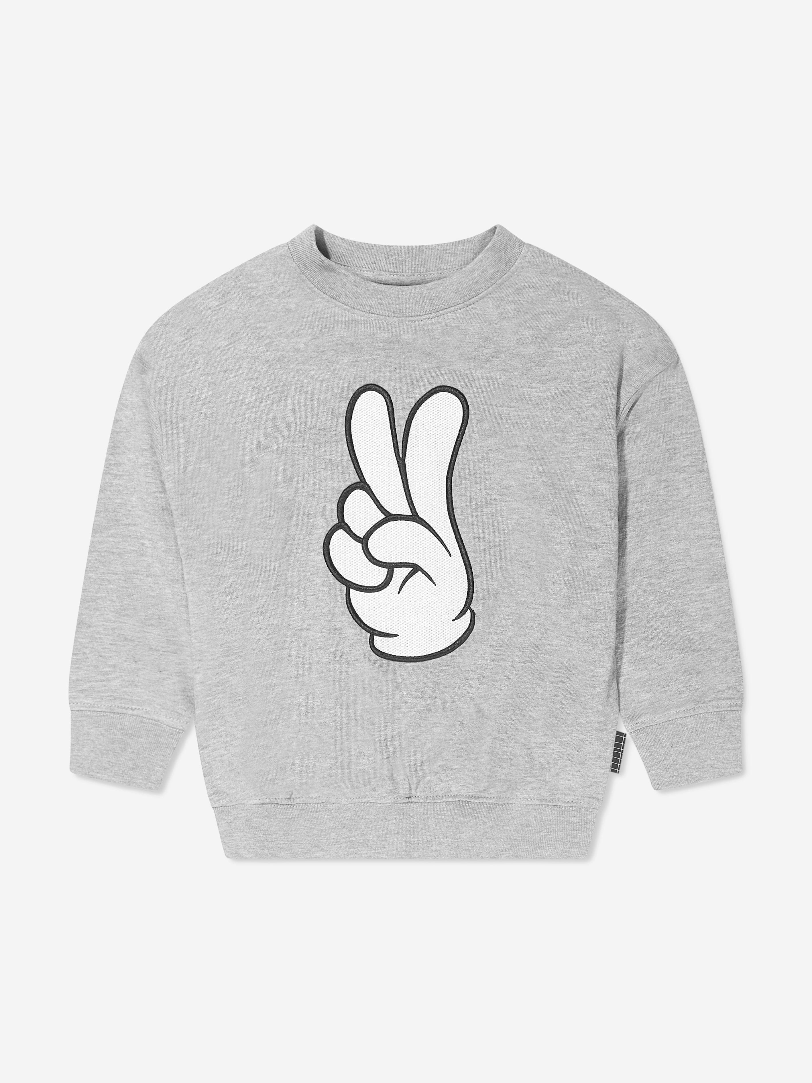 Molo Boys Peace Fingers Print Sweatshirt