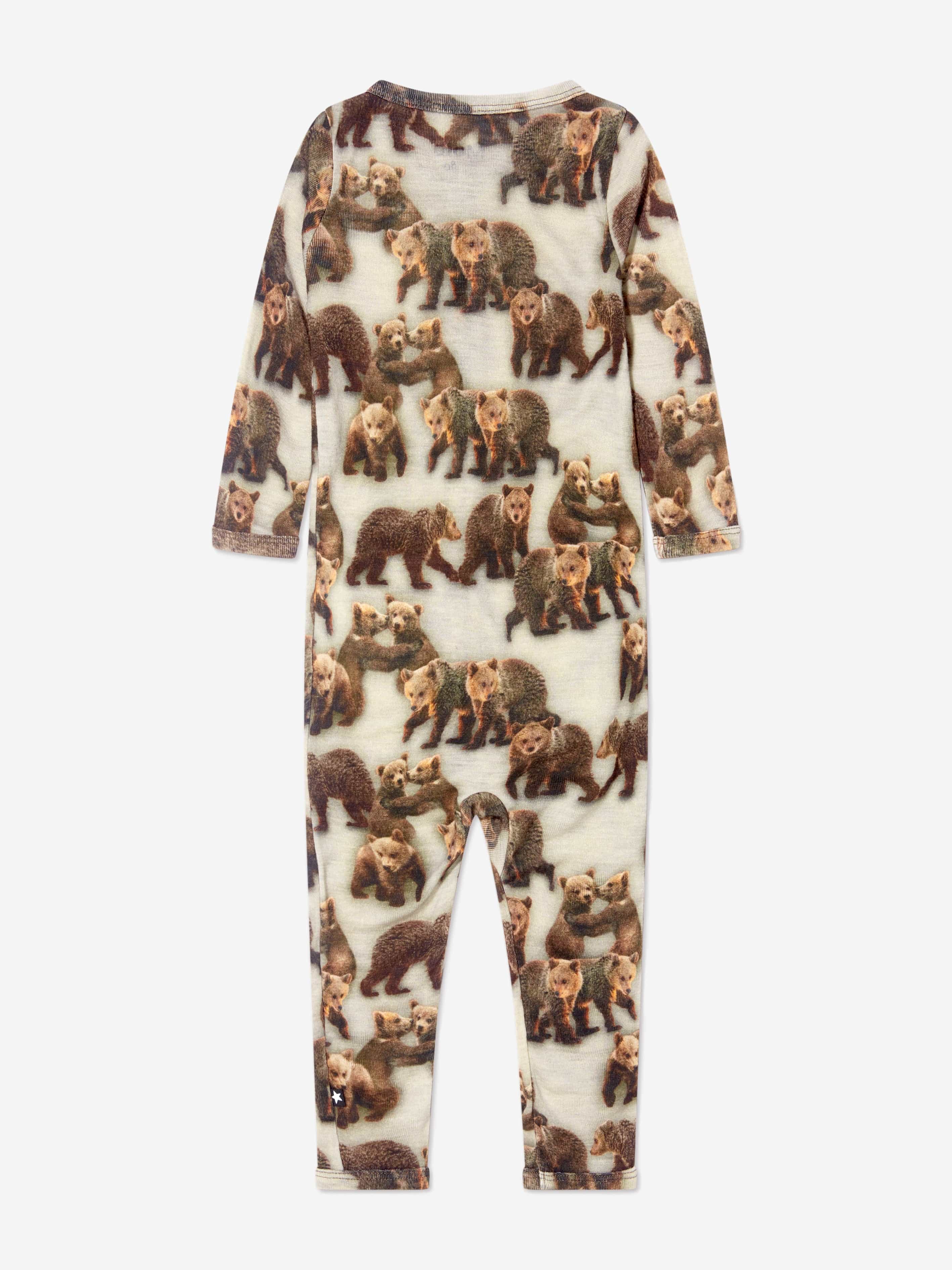 Molo Baby Merino Wool Bear Cubs Romper