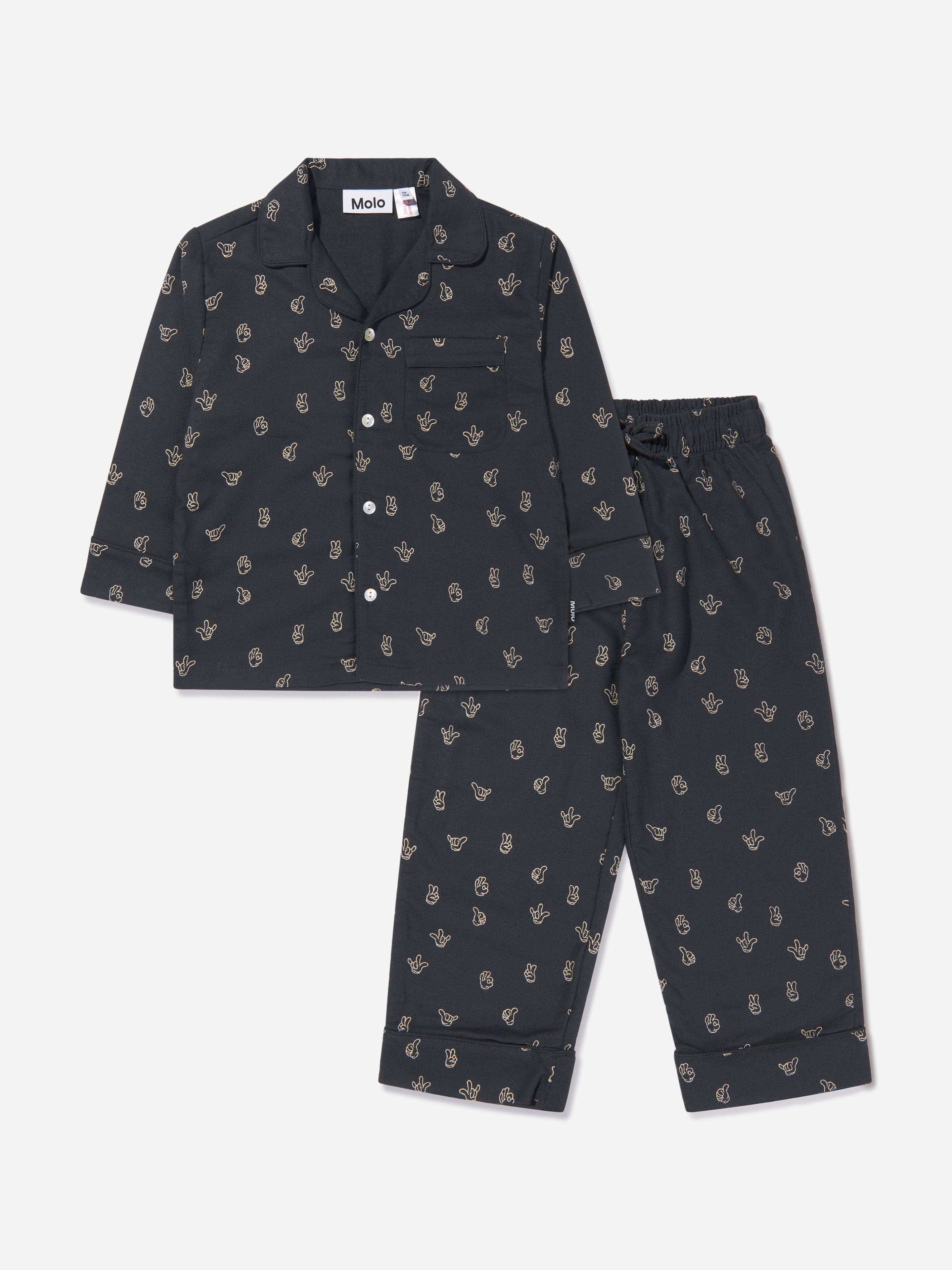 Molo Unisex Organic Cotton Hand Symbol Pyjamas