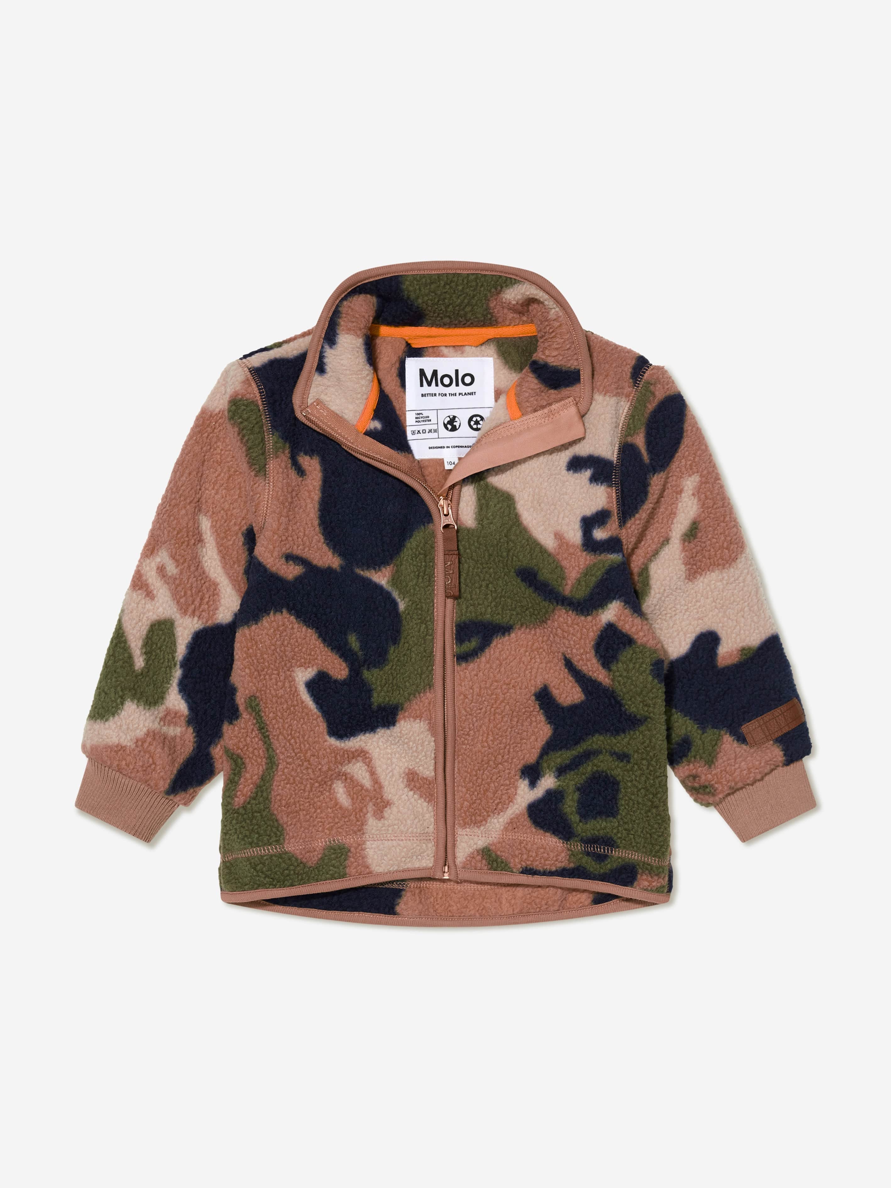 Molo Girls Camo Horse Fleece Jacket