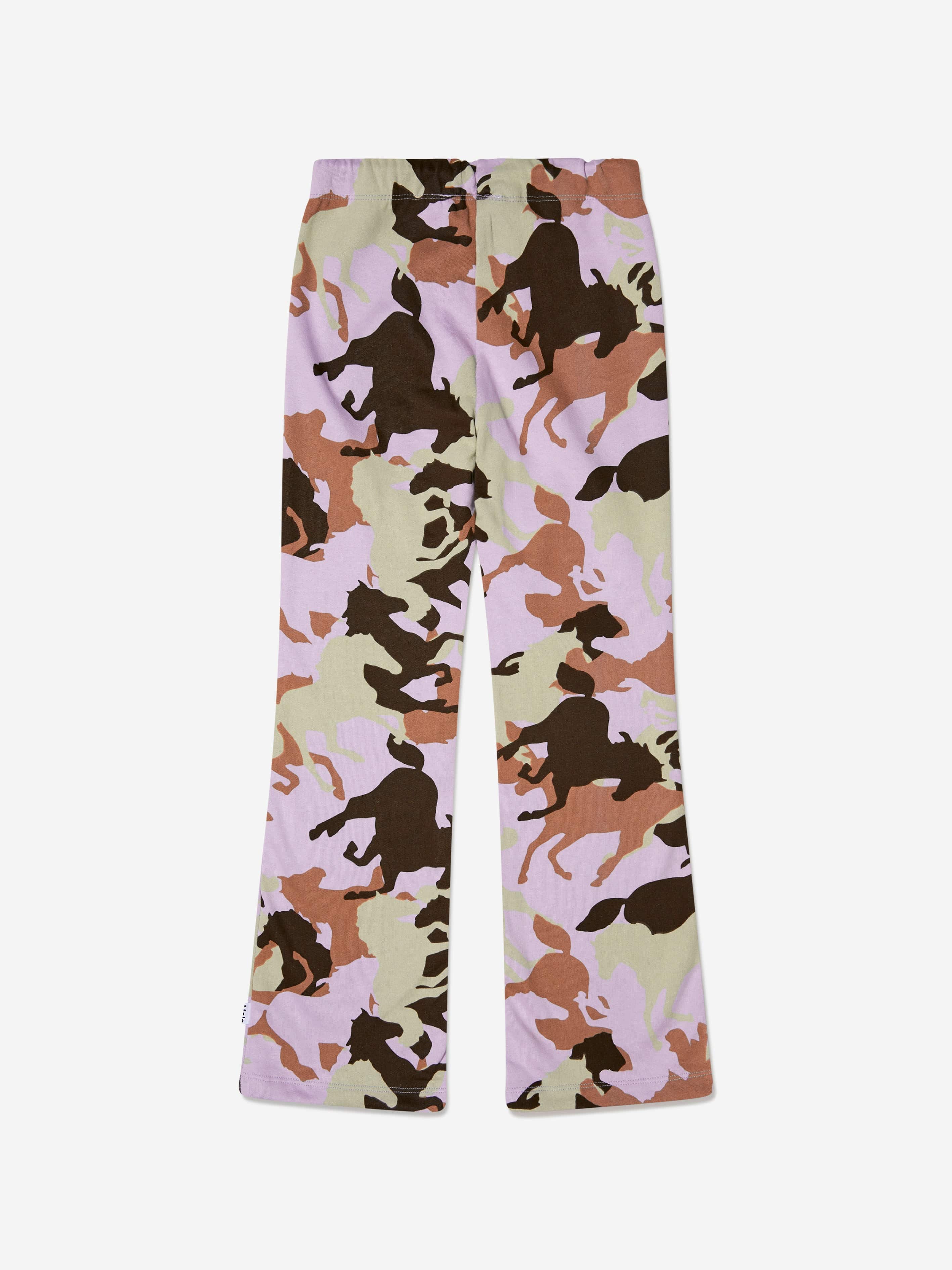 Molo Girls Organic Cotton Horse Camo Sweatpants