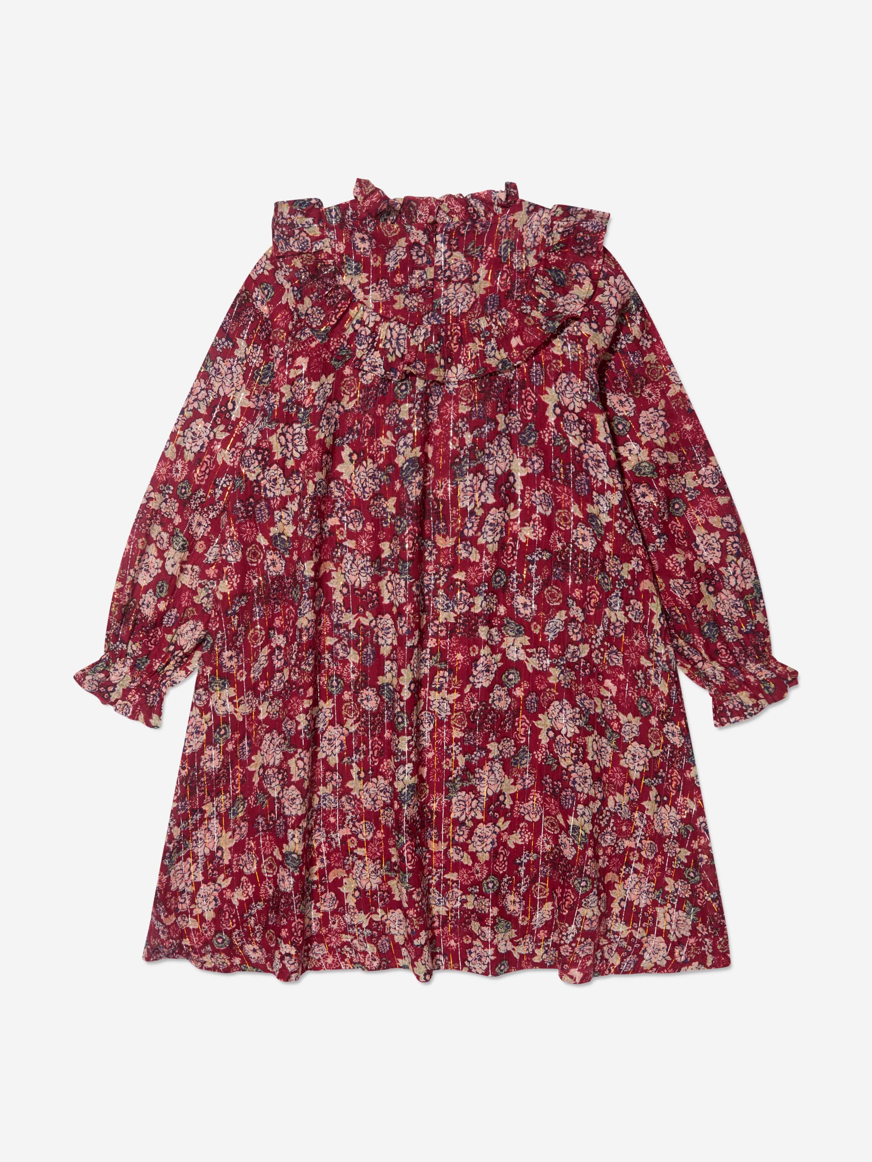 Molo Girls Long Sleeve Floral Print Dress