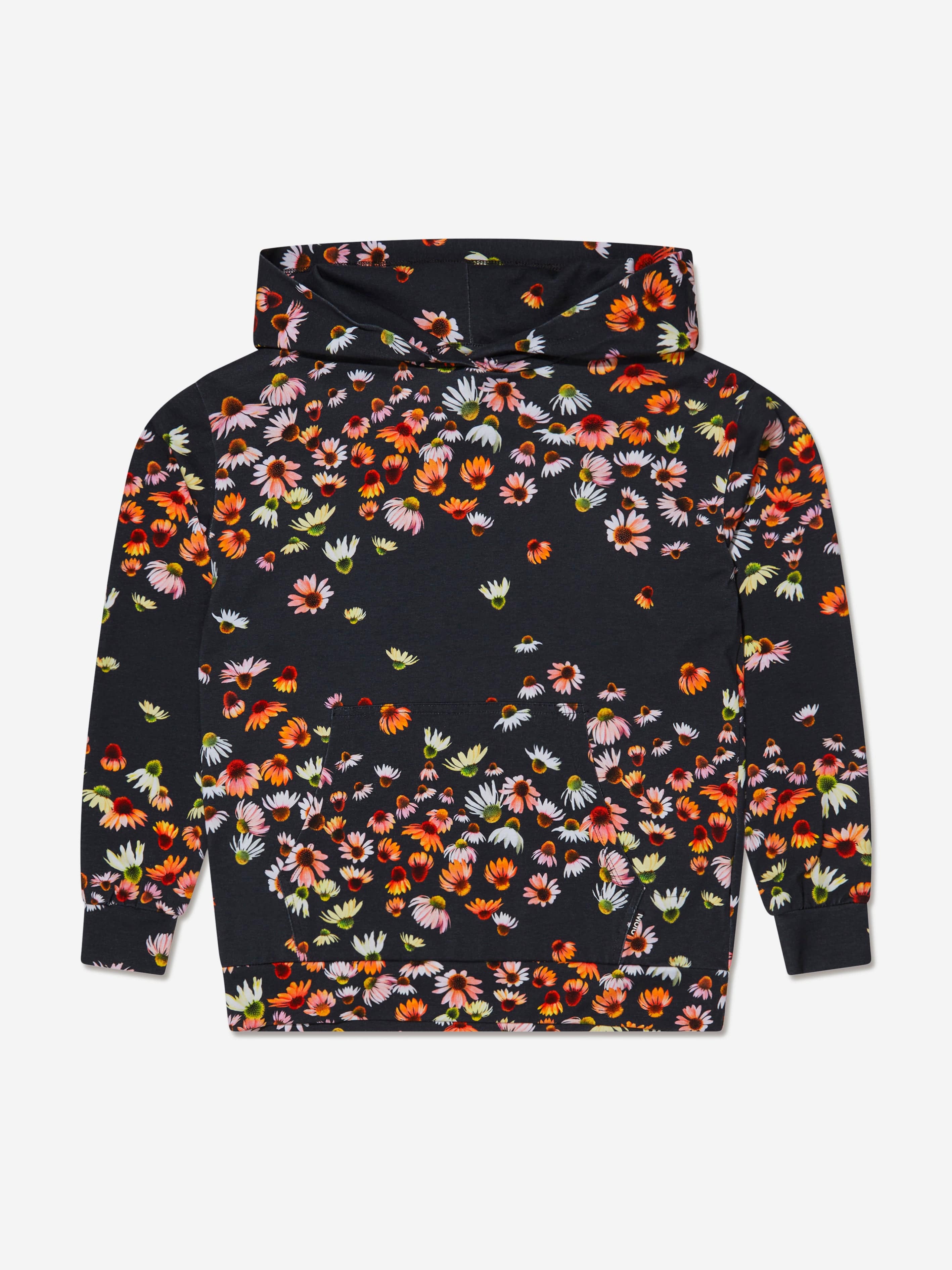 Molo Girls Organic Cotton Echinacea Print Hoodie