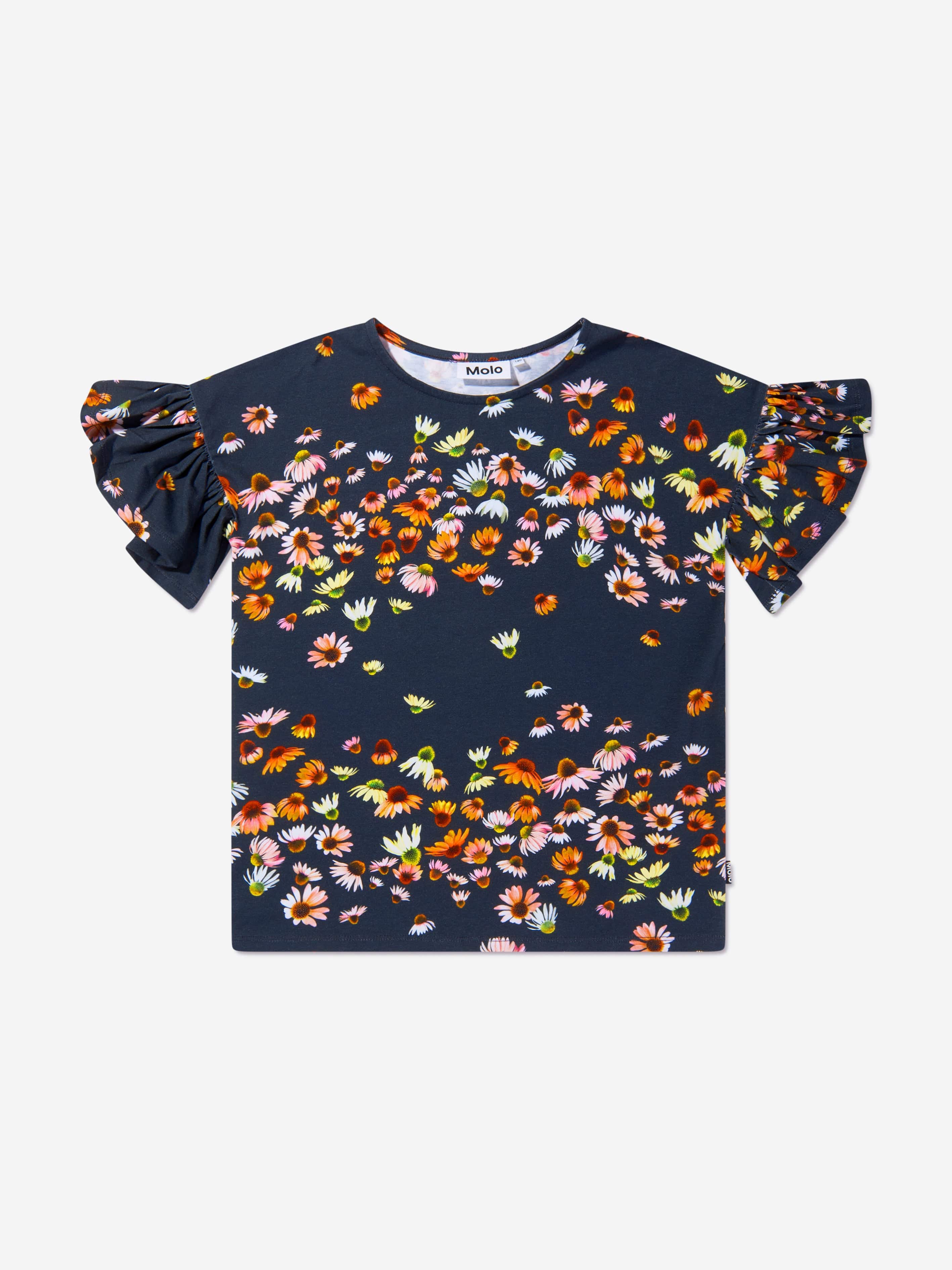 Molo Girls Organic Cotton Echinacea Print T-Shirt