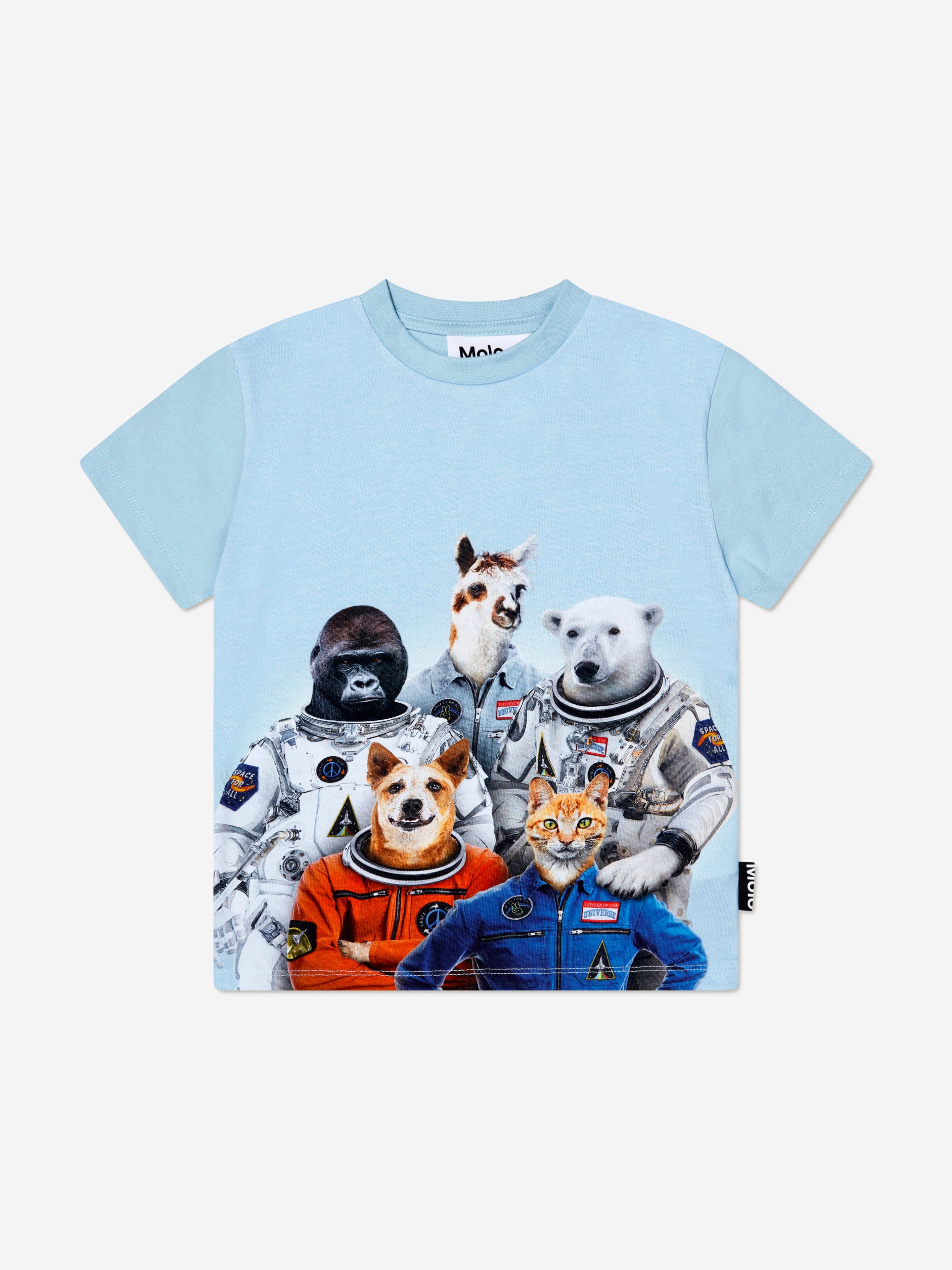 Molo Boys Organic Cotton Space Crew T-Shirt