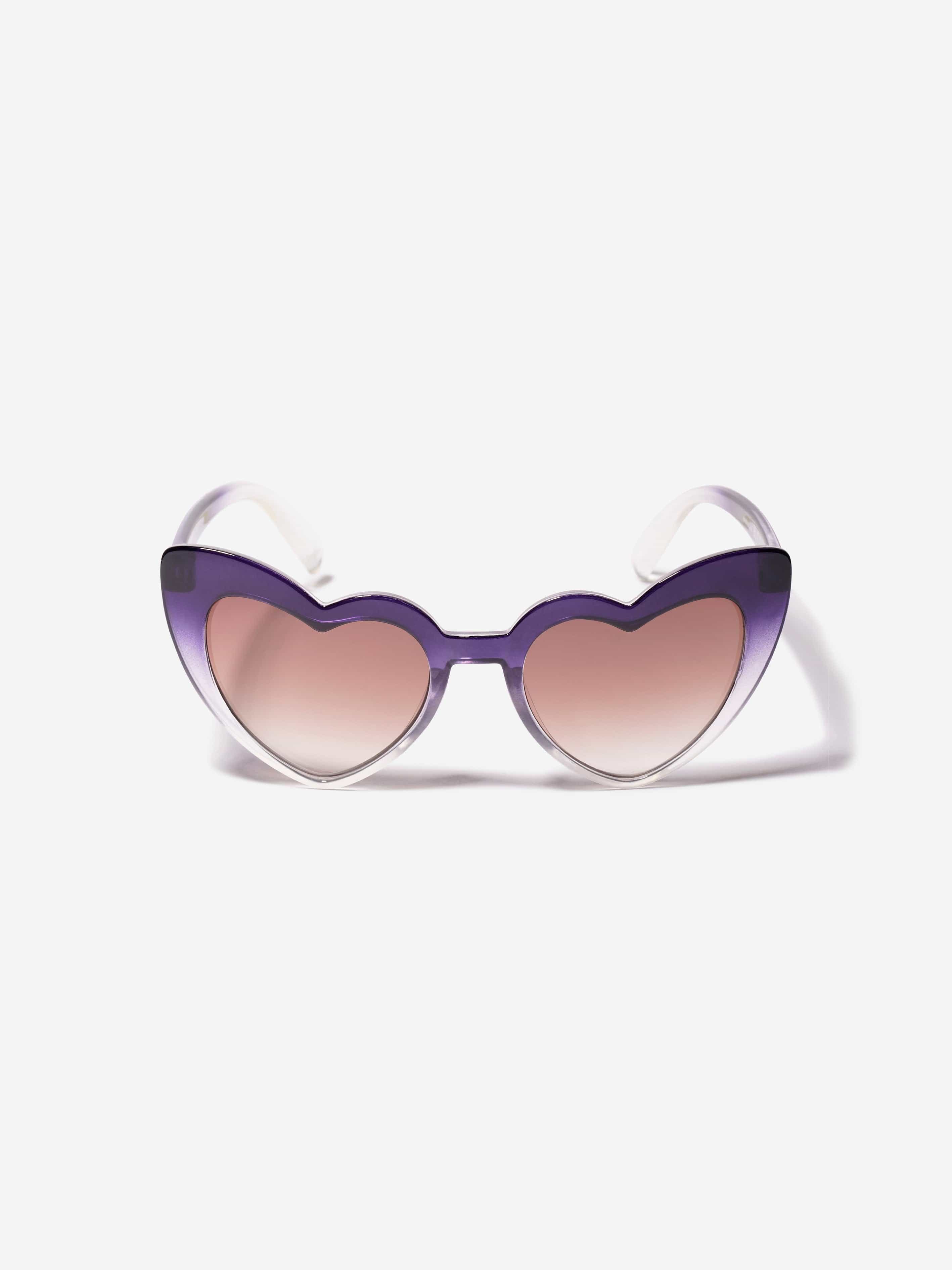 Molo Girls Heart Sana Sunglasses In Navy