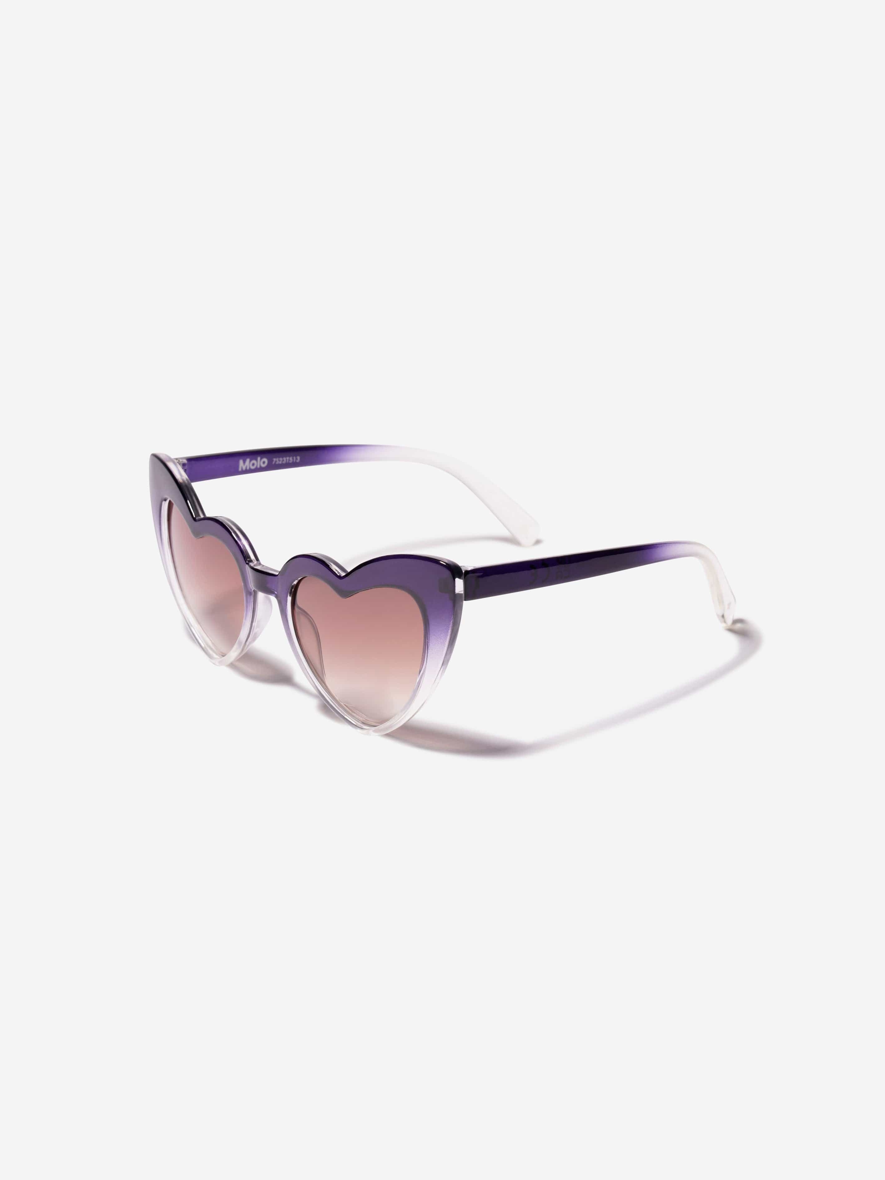 Molo Girls Heart Sana Sunglasses In Navy