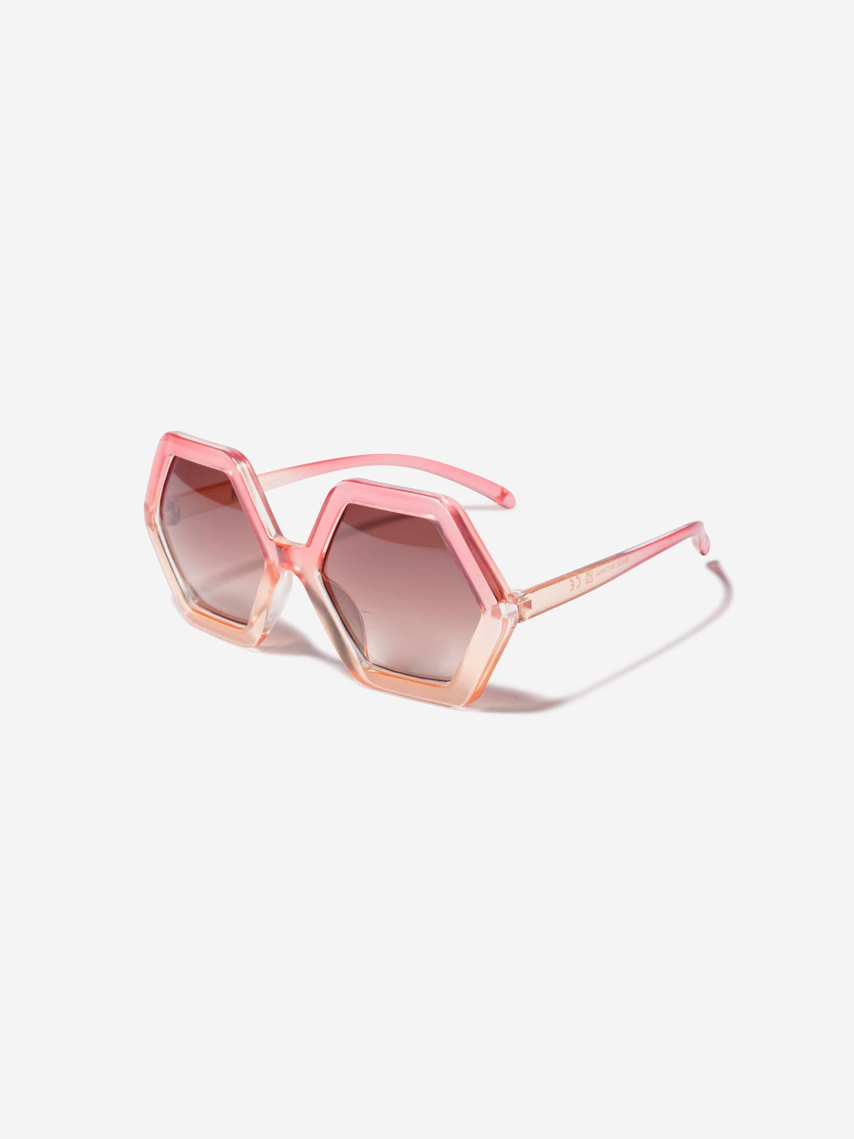 Molo Girls Skyla Hexagon Sunglasses In Pink