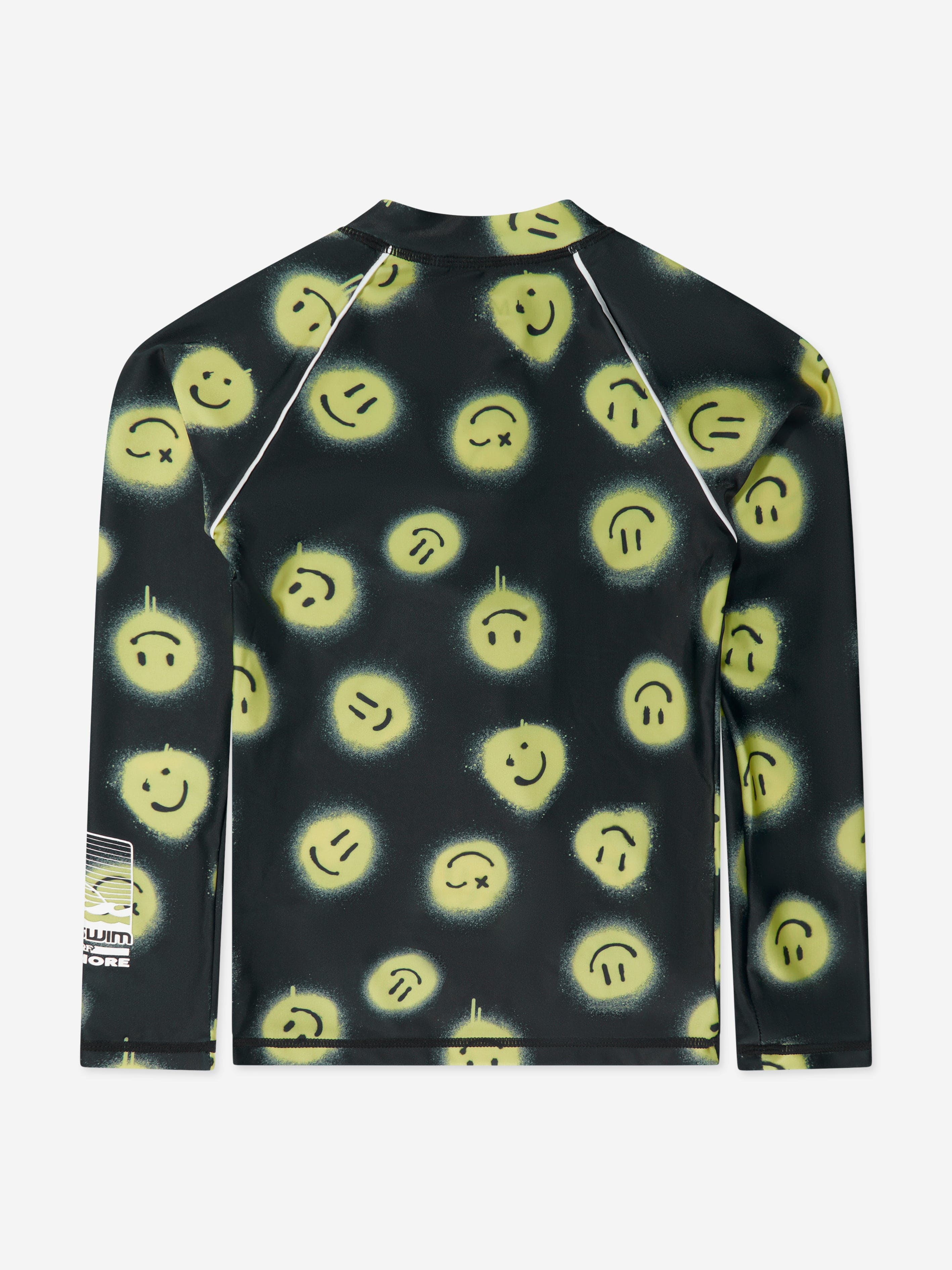 Molo Kids Smiley Face Rash Vest In Black