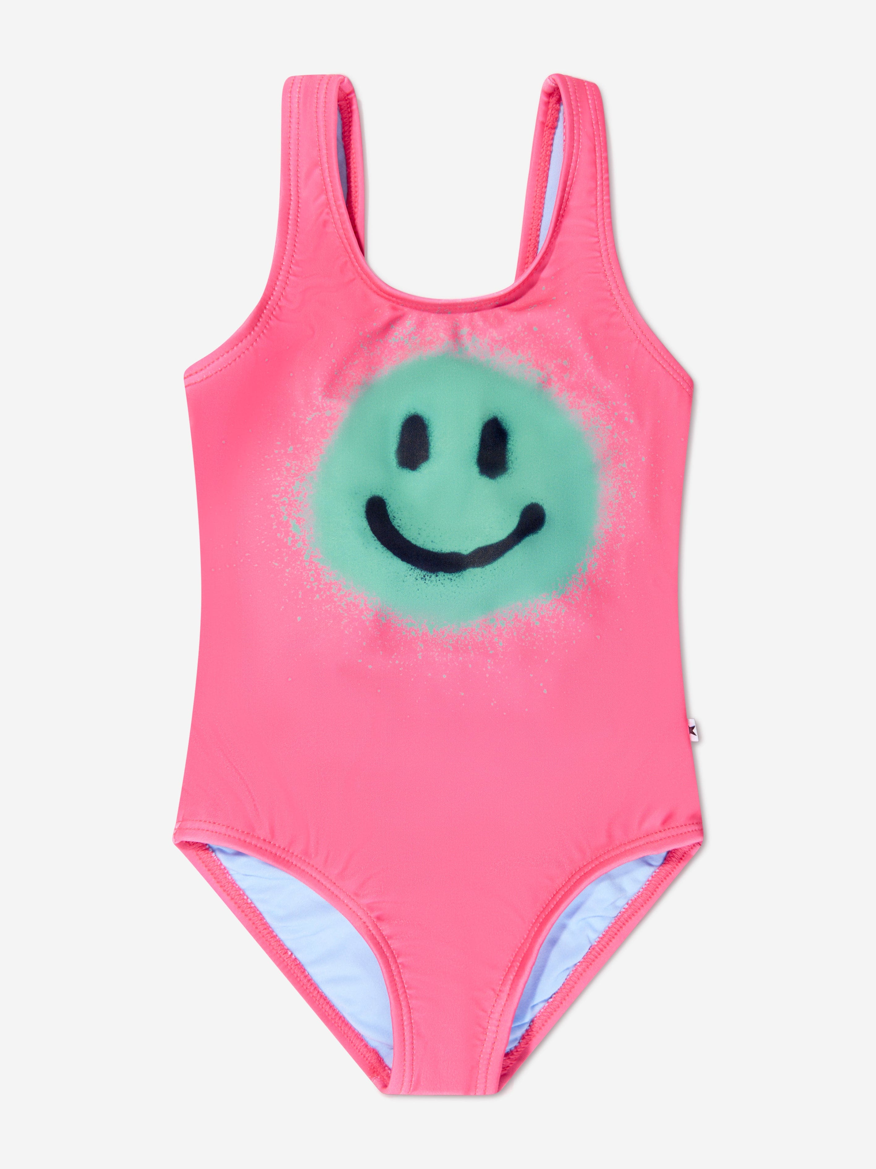 Molo Girls Smiley Face Nika Swimsuit In Pink