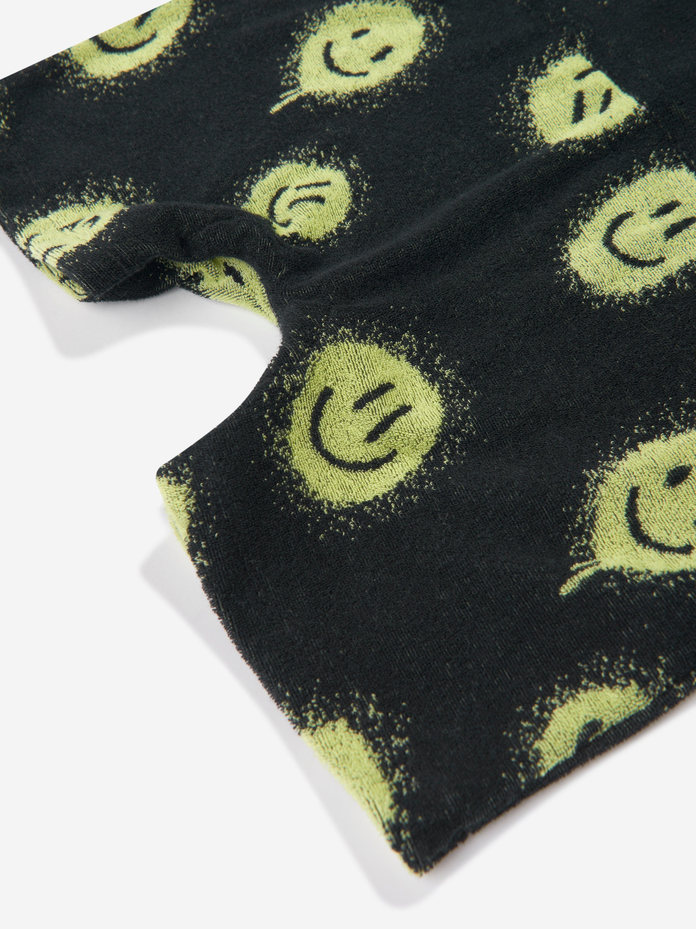 Molo Kids Towelling Smiley Face All In One In Black