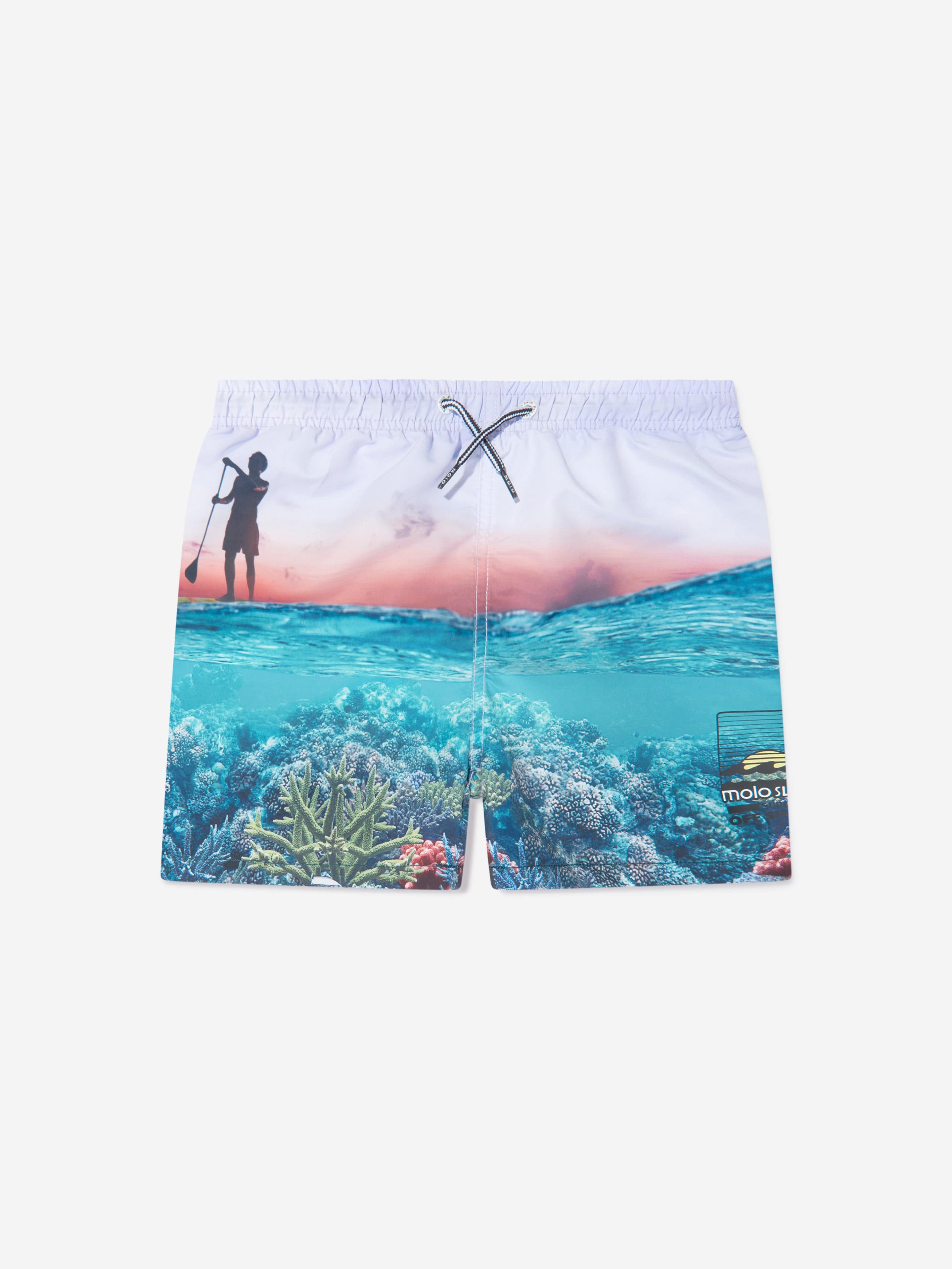 Molo Boys Ocean Explore Niko Swim Shorts In Multicolour