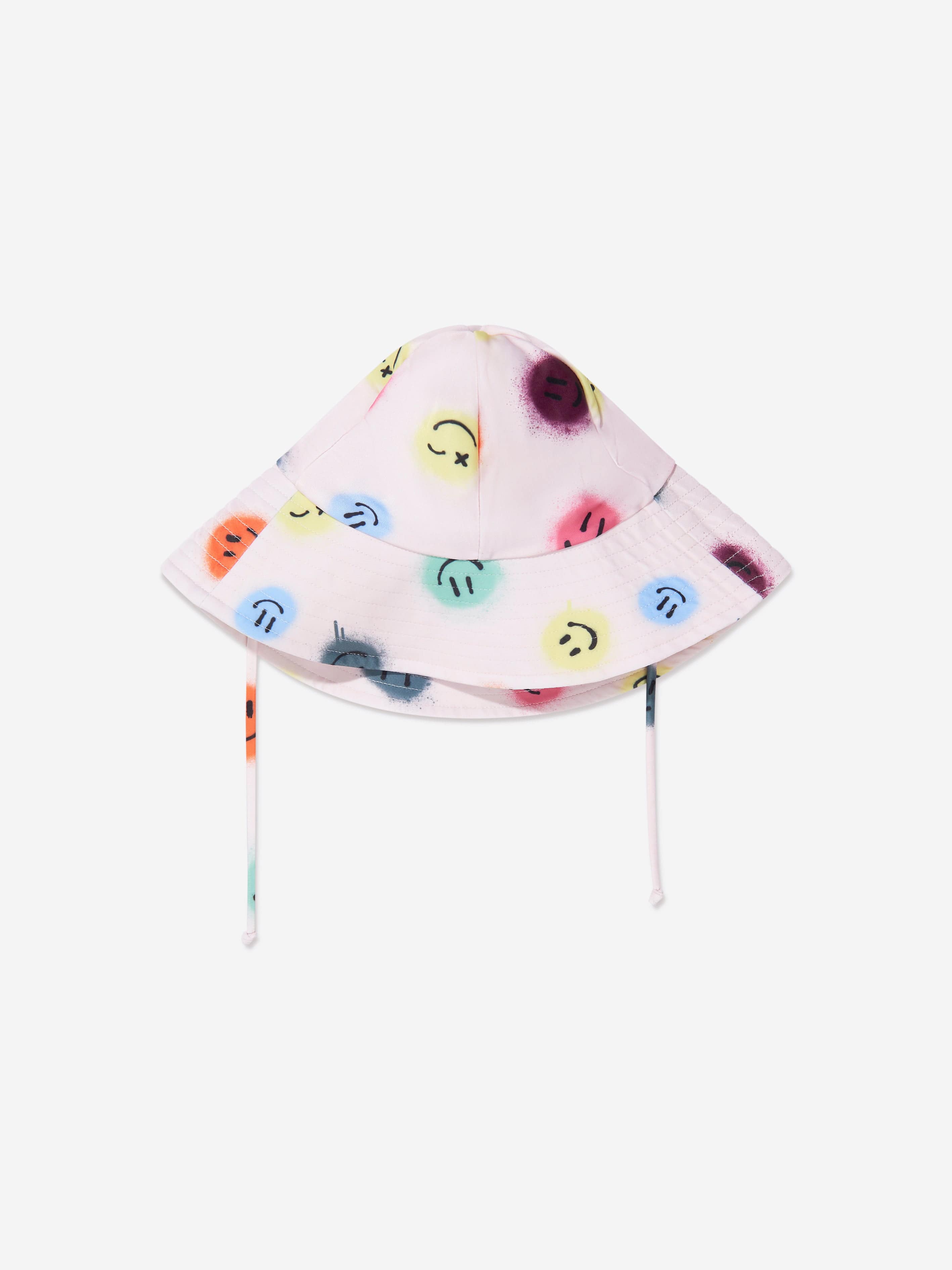 Molo Girls Smiley Face Nuka Hat In Cream